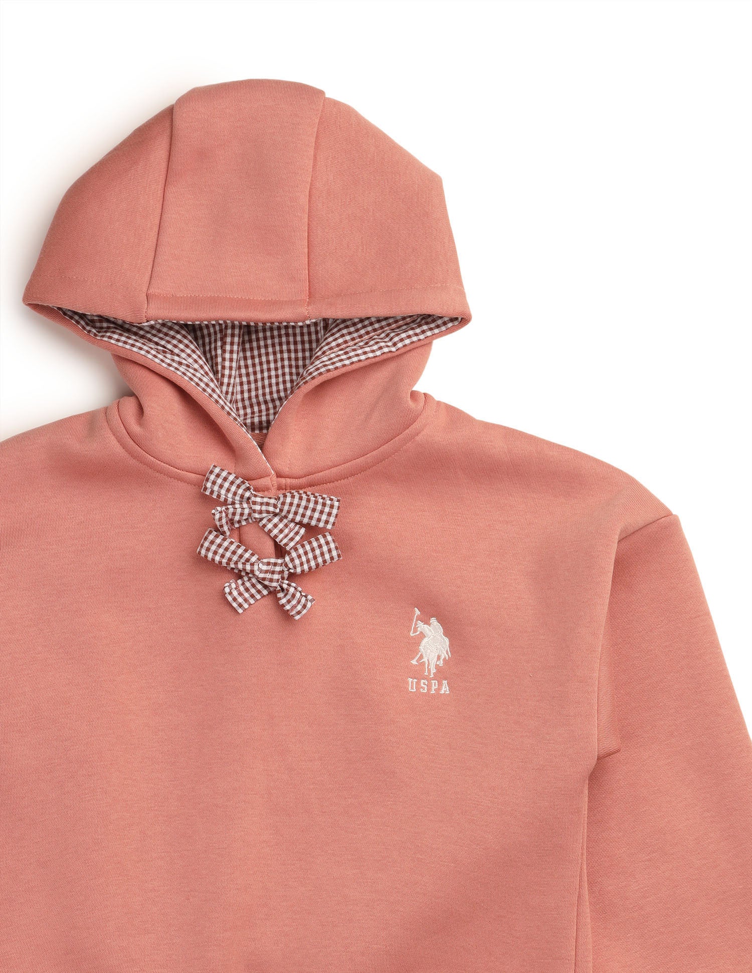 Girls Solid Comfort Fit Sweatshirt Rust - U.S. POLO ASSN. | Large