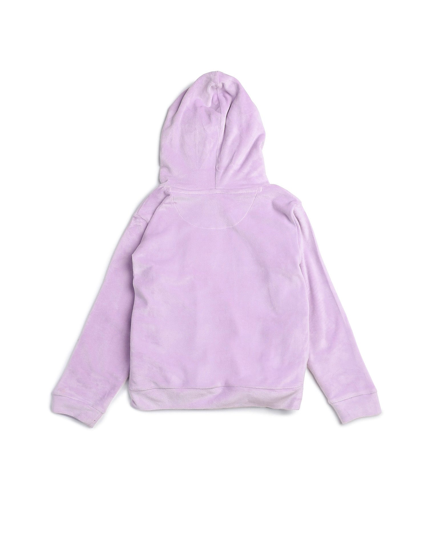Girls Embroidered Logo Hooded Sweatshirt Light Purple - U.S. POLO ASSN. | Large