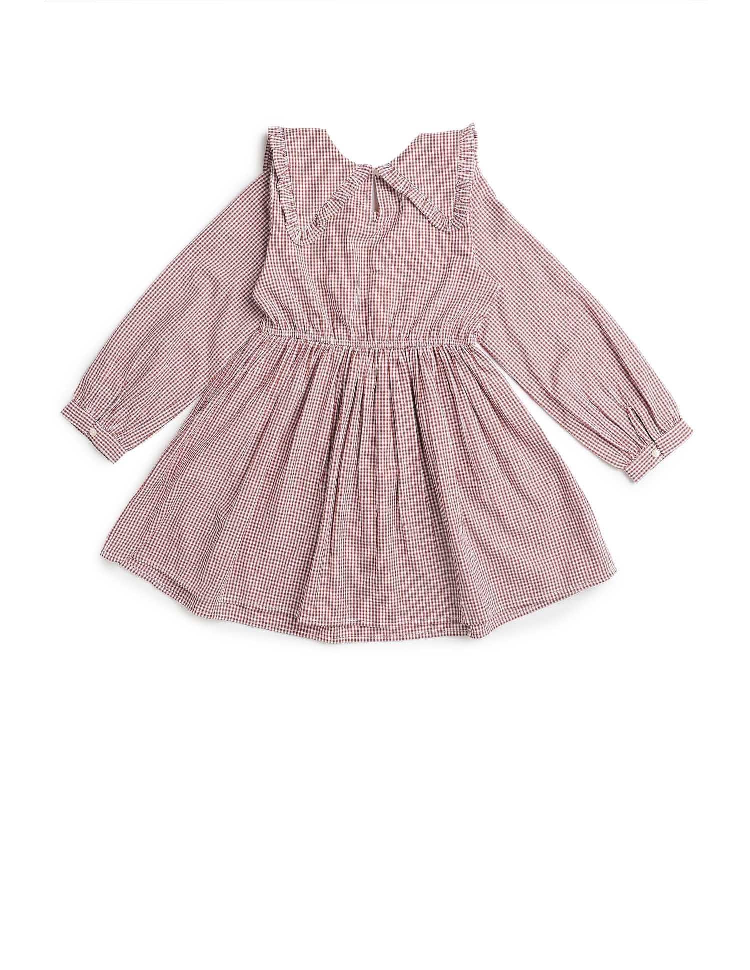 Girls Checked A-Line Dress Brown - U.S. POLO ASSN. | Large