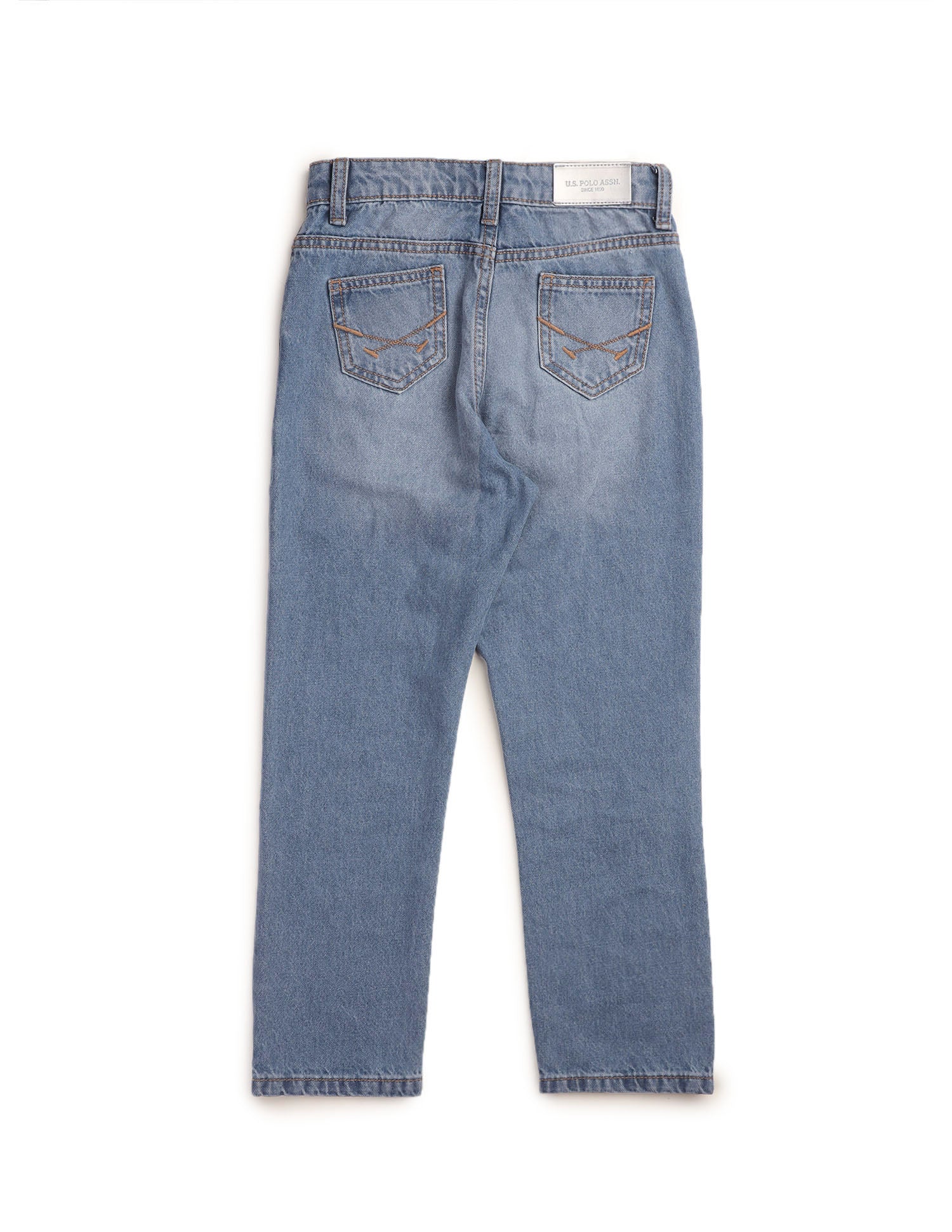 Girls Regular Fit Whiskered Jeans Dark Blue - U.S. POLO ASSN. | Large