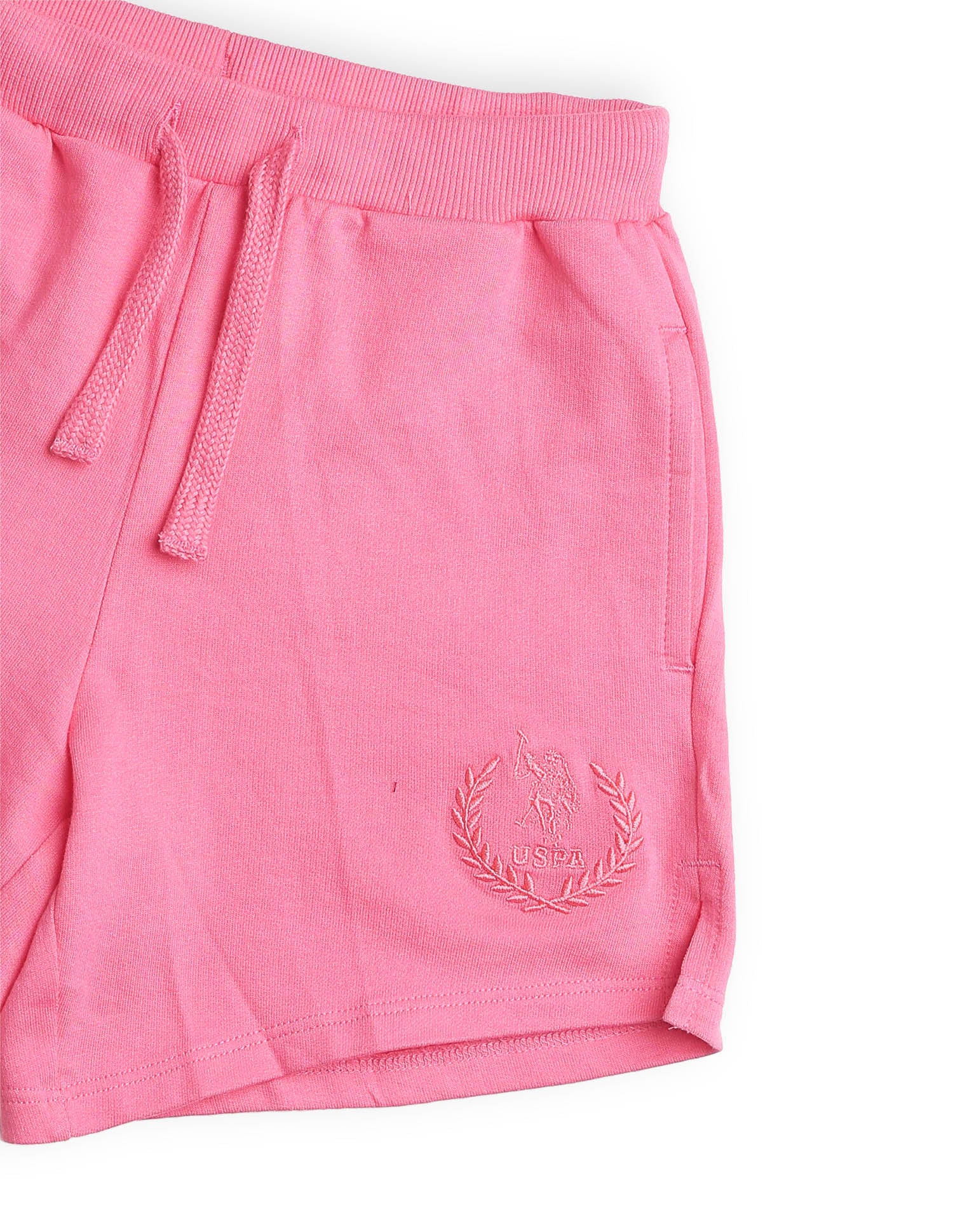Crest Embroidered Coordinate Shorts Pink - U.S. POLO ASSN. | Large