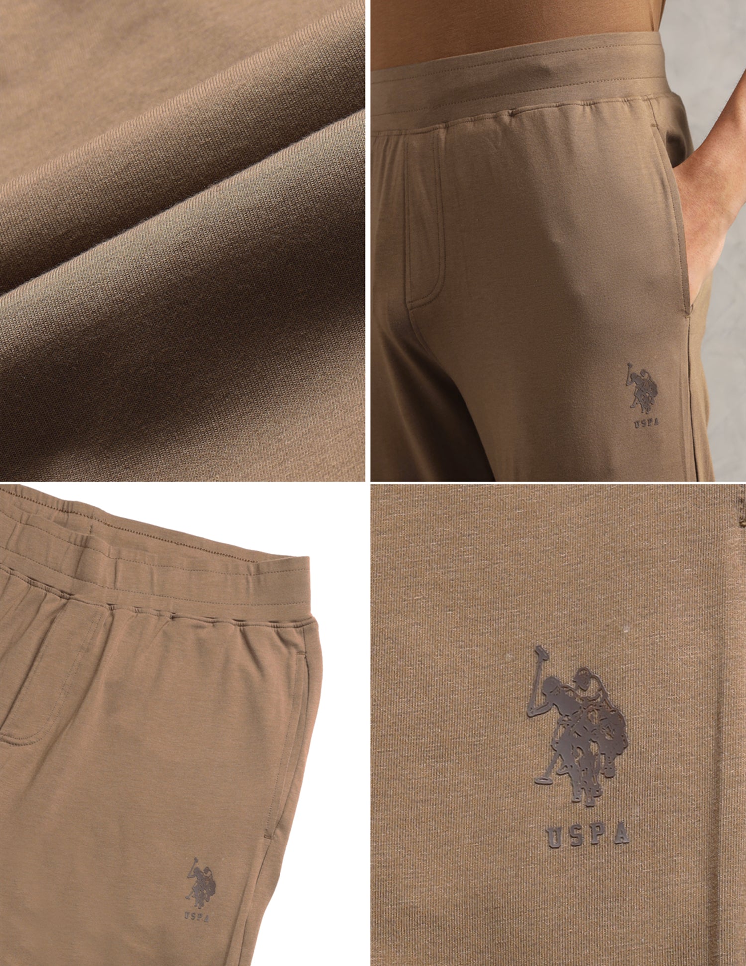 Relaxed Fit Breathable PR001-PL - Lounge Pants Pack Of 1 Malt Ball - U.S. Polo Assn. India | Large