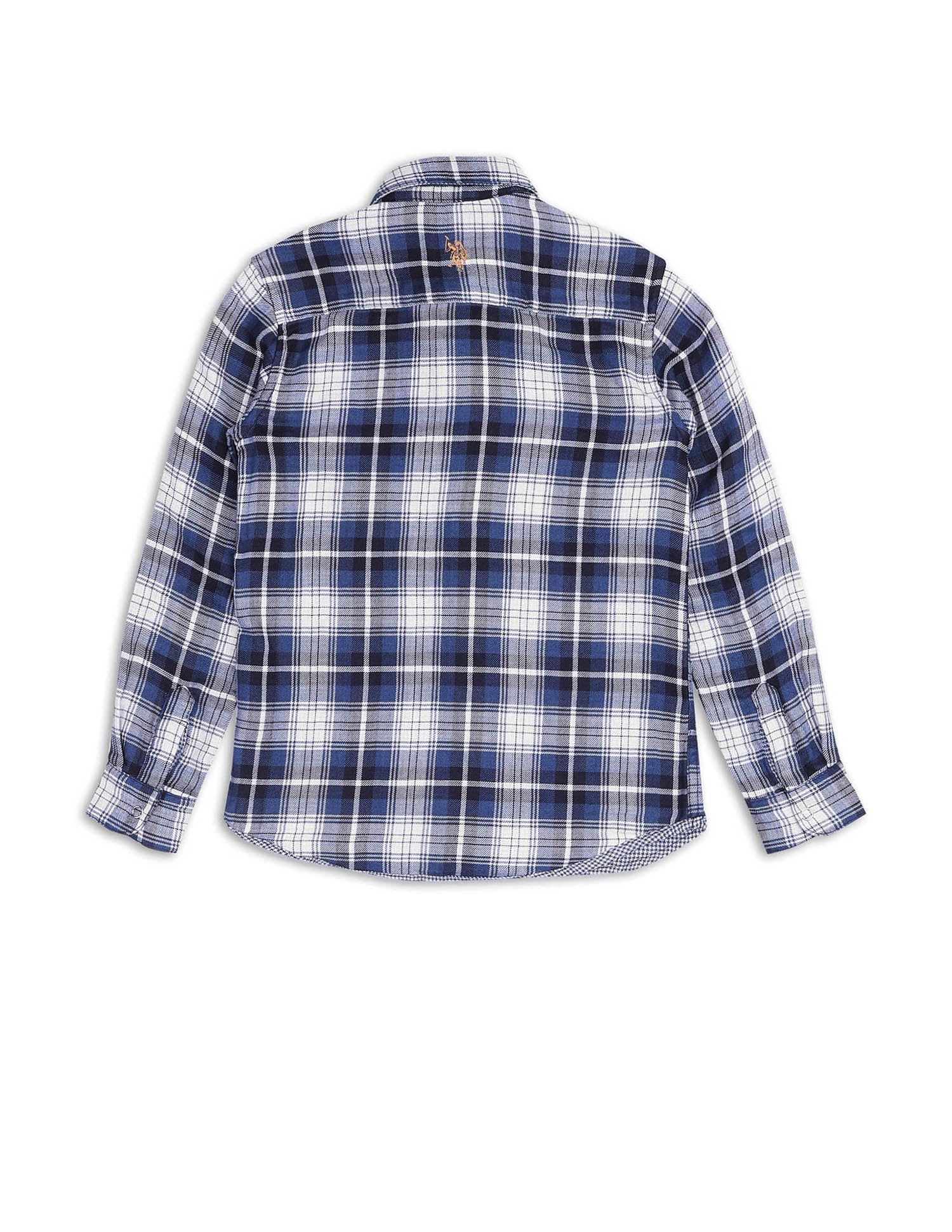 Boys All Over Printed Regular Fit Shirt Dark Blue - U.S. POLO ASSN. | Large