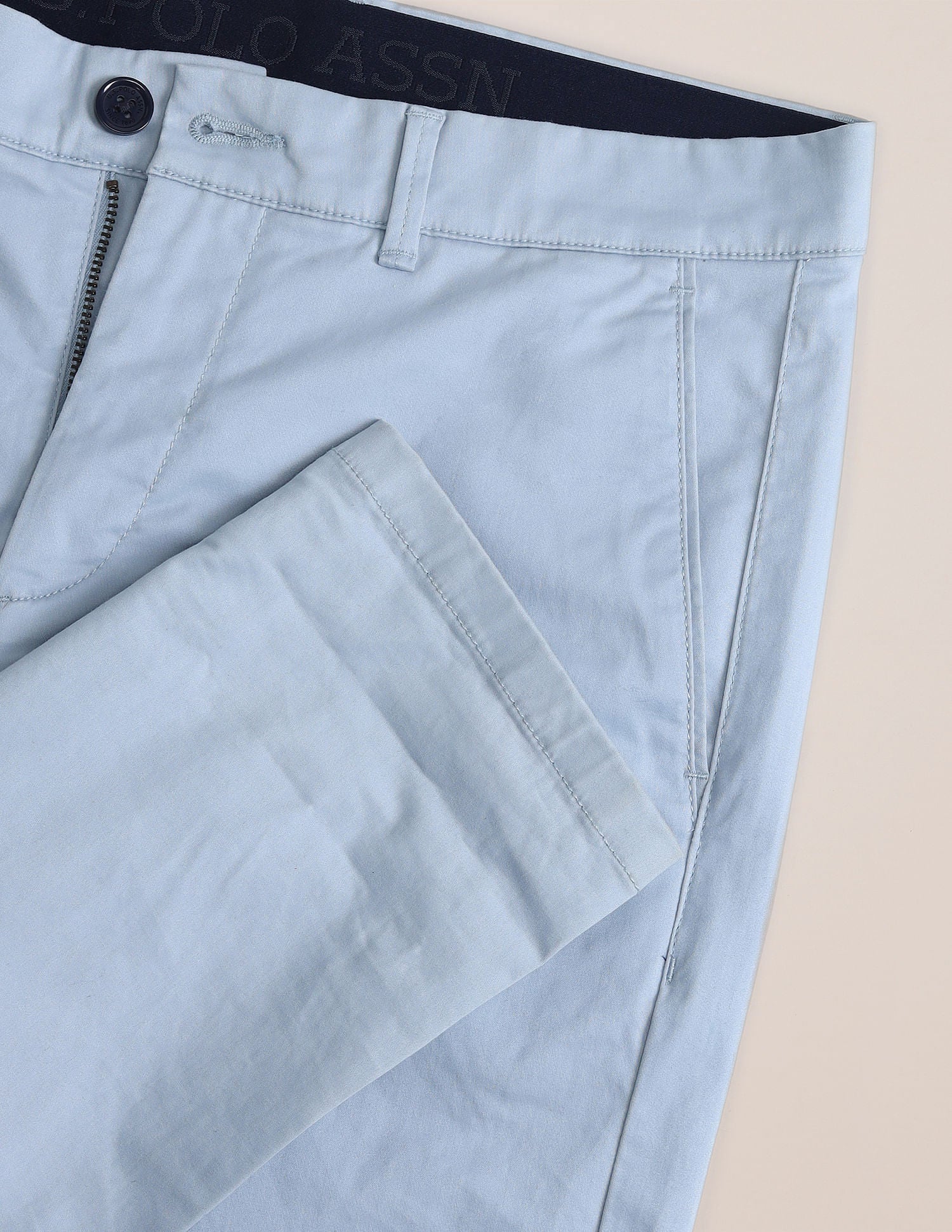 Mid Rise Regular Fit Trousers Blue - U.S. POLO ASSN. | Large