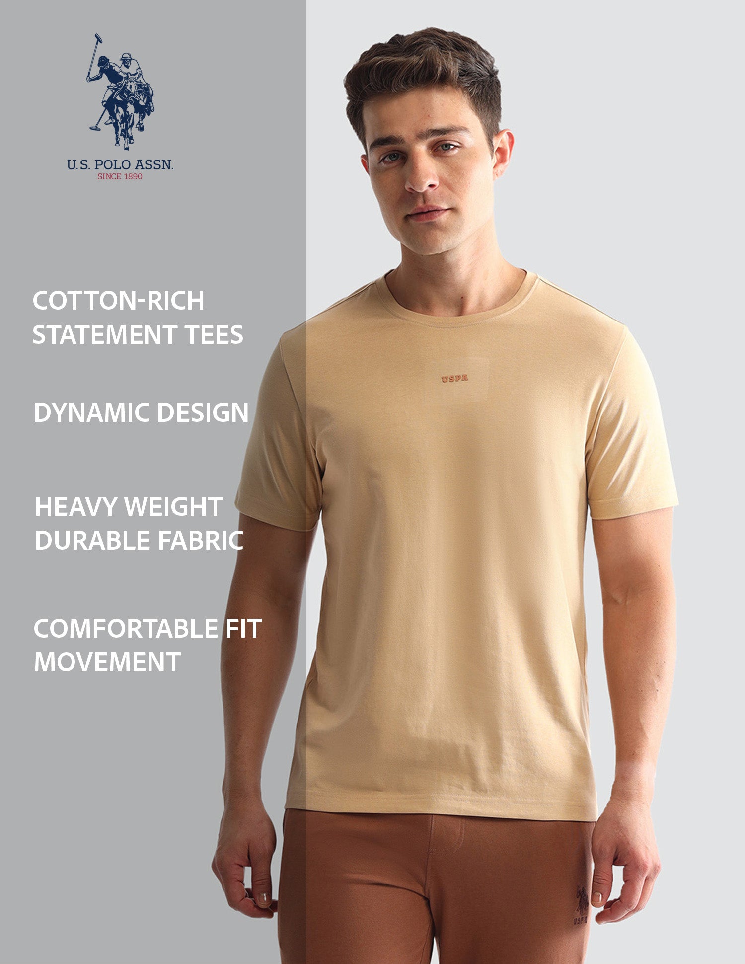 Comfort Fit Round Neck Loungewear T-Shirt Malachite Green - U.S. POLO ASSN. | Large