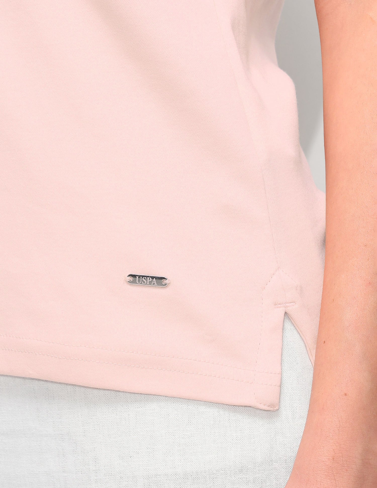 Solid Regular Fit Polo Shirt Light Pink - U.S. Polo Assn. India | Large
