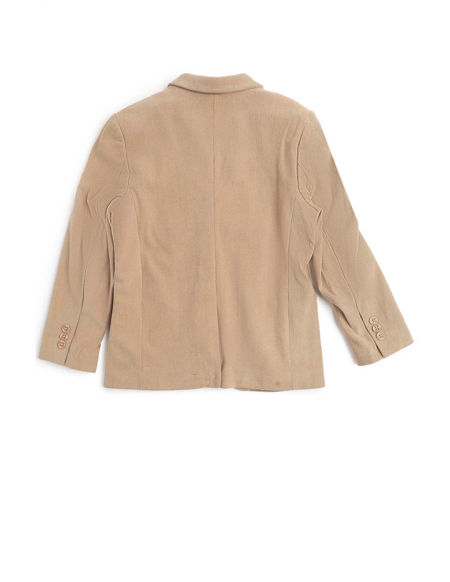 Boys Solid Regular Fit Blazer Khaki - U.S. POLO ASSN. | Large