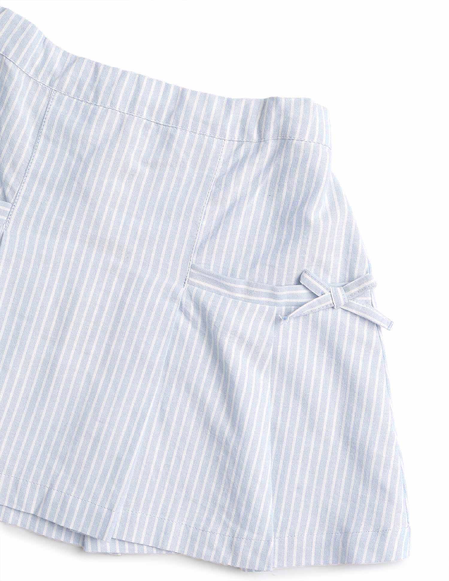 Girls Striped Skater Skirt Light Blue - U.S. POLO ASSN. | Large