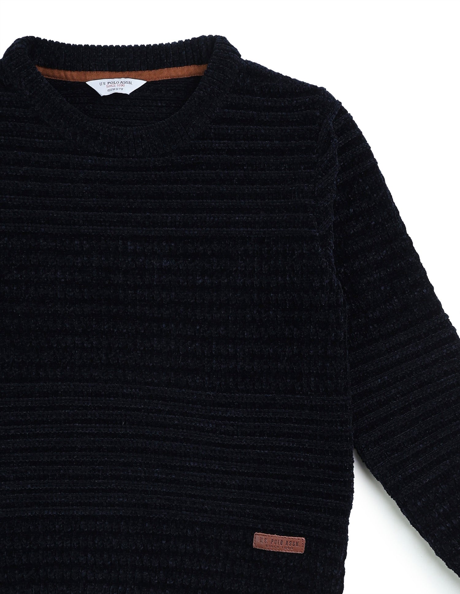 Boys Textured Mini Me Sweater Navy - U.S. POLO ASSN. | Large