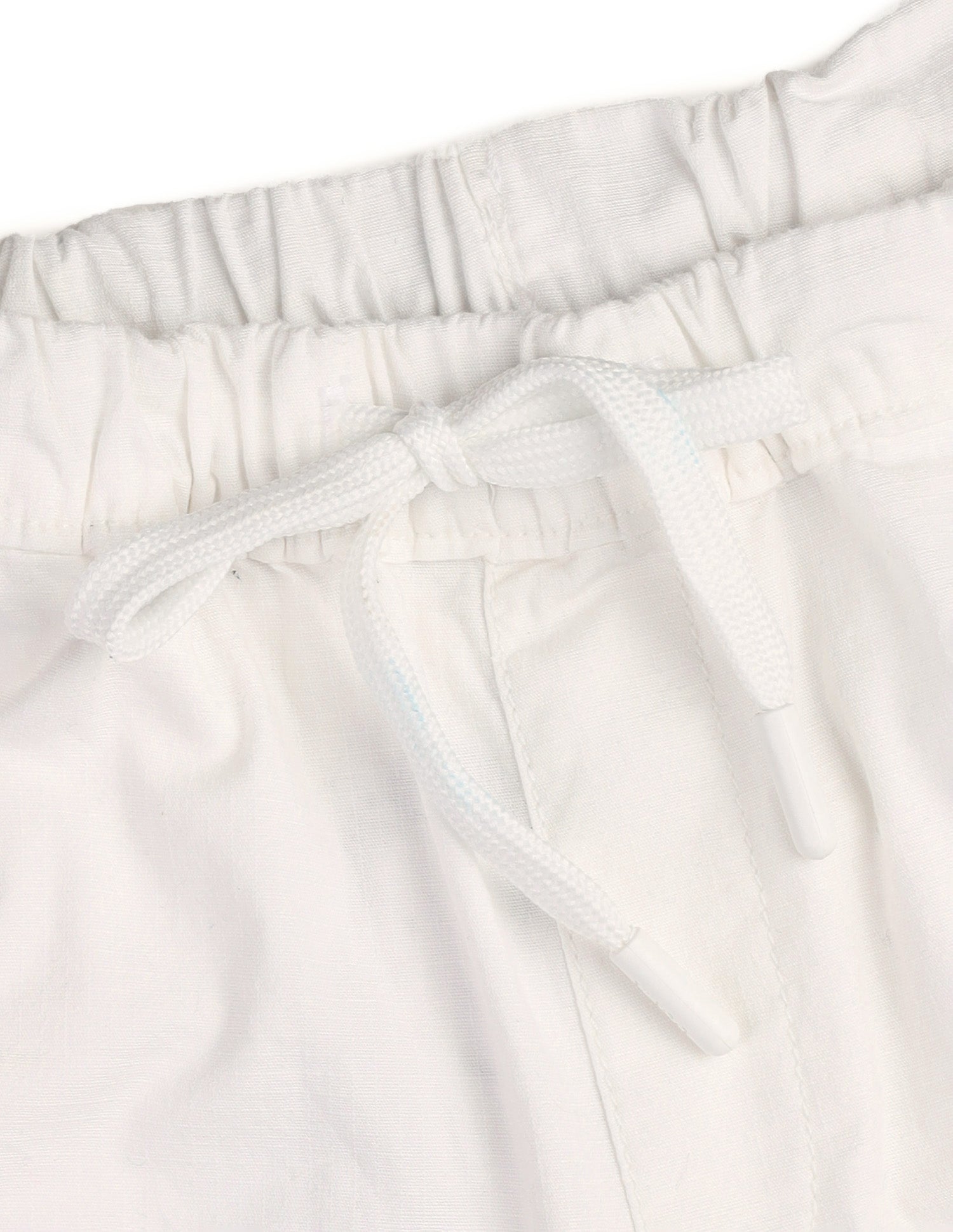 Boys Relaxed Fit Textured Cargo Shorts White - U.S. POLO ASSN. | Large