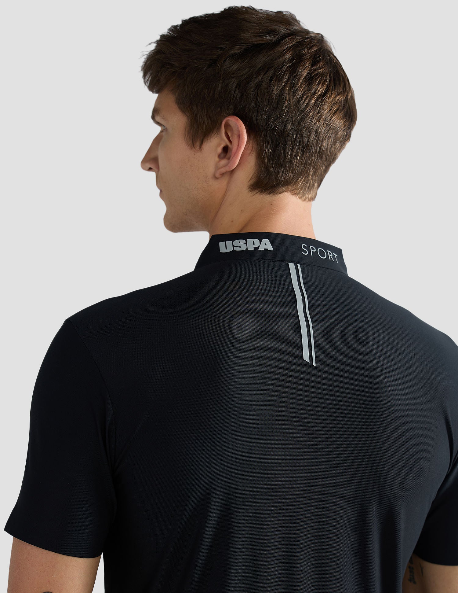 Solid Slim Fit Polo Shirt Black - U.S. Polo Assn. India | Large
