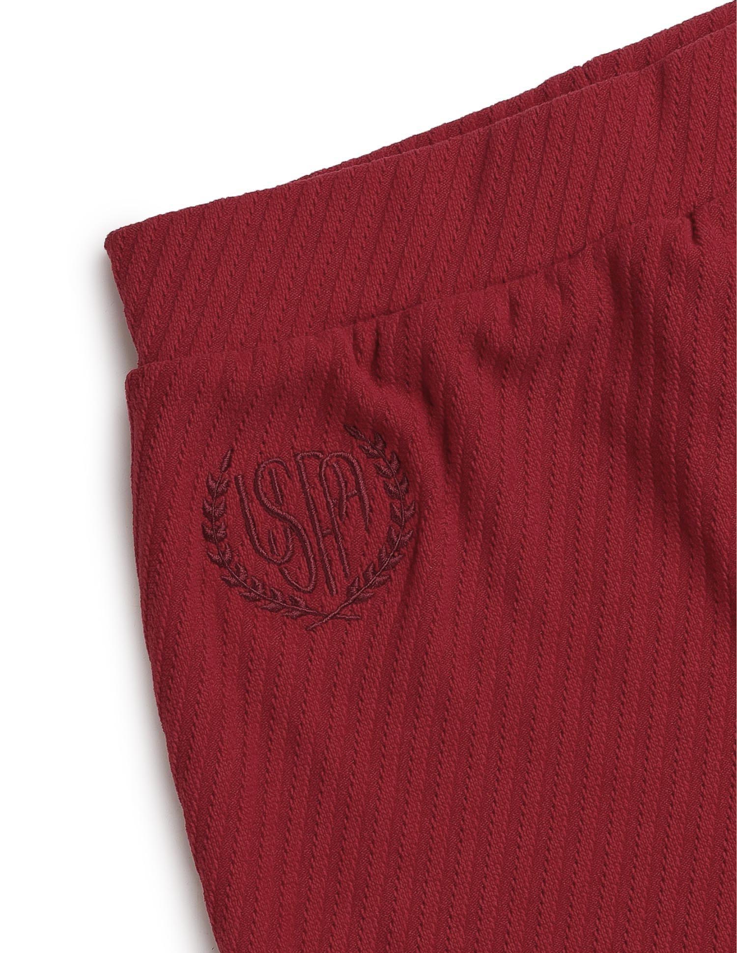 Girls Textured Straight Skirt Red - U.S. POLO ASSN. | Large