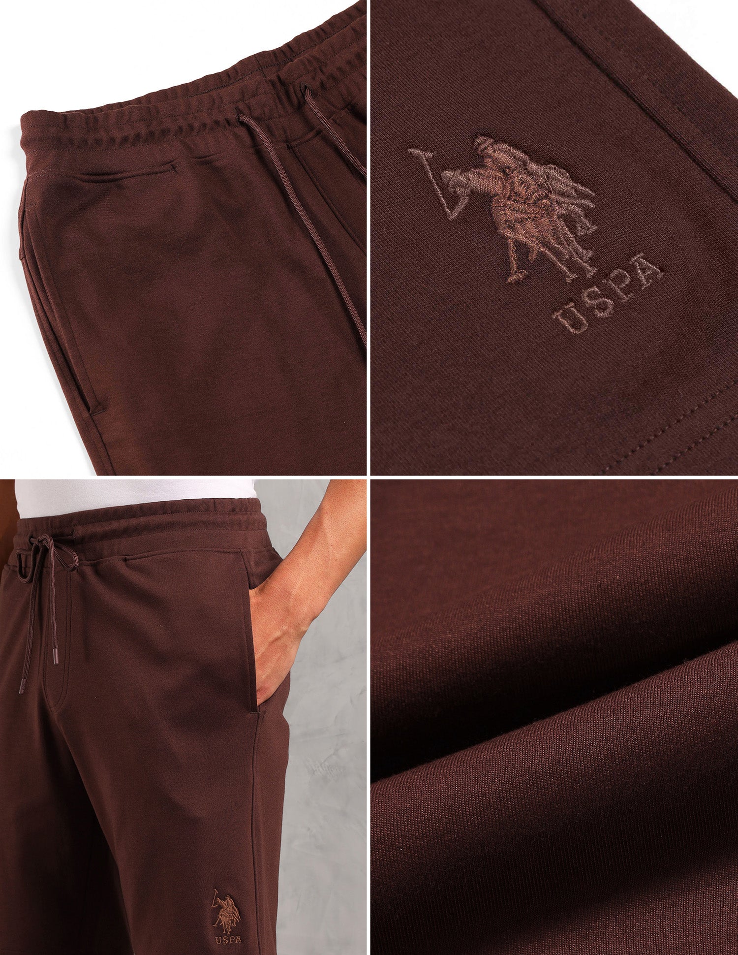 Breathable Cotton Solid OES08 Shorts - Pack Of 1 Chocolate Fondant - U.S. POLO ASSN. | Large