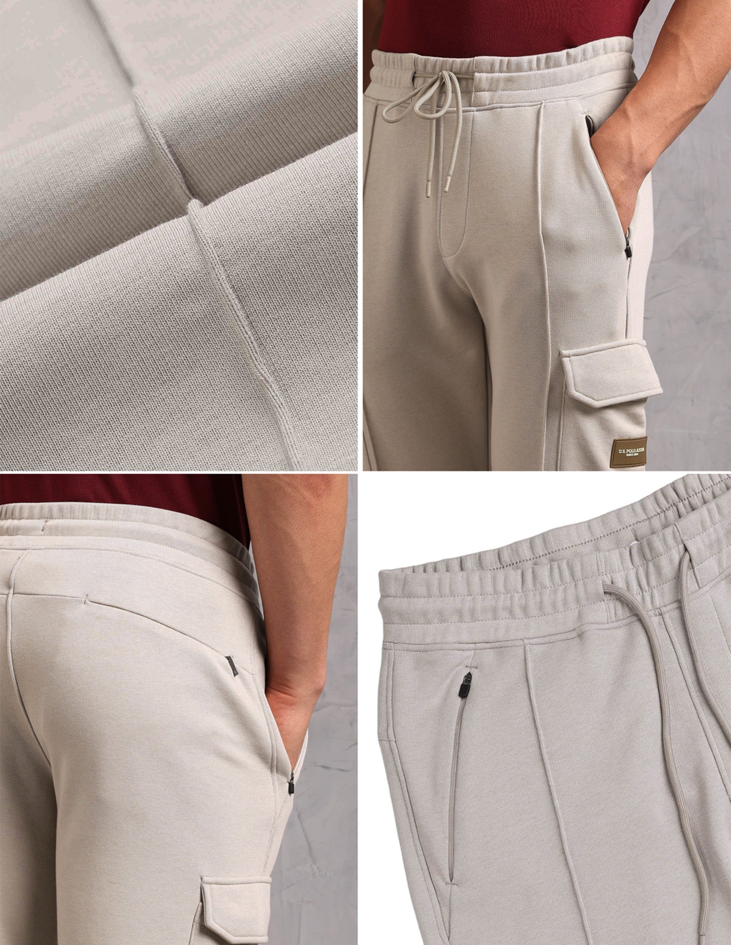 Comfort Fit Cotton OR005 Lounge Pants - Pack Of 1 Beige - U.S. POLO ASSN. | Large