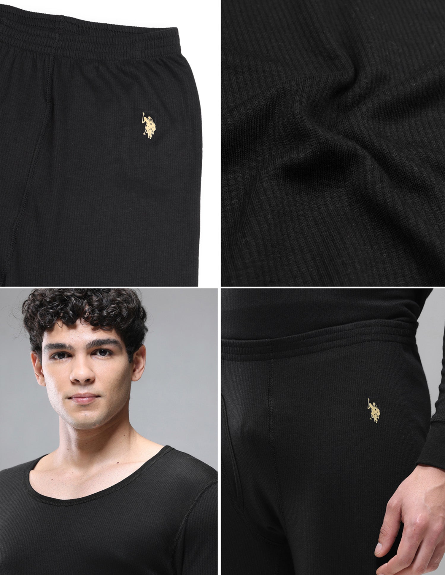 Men's Thermal set Black - U.S. Polo Assn. India | Large