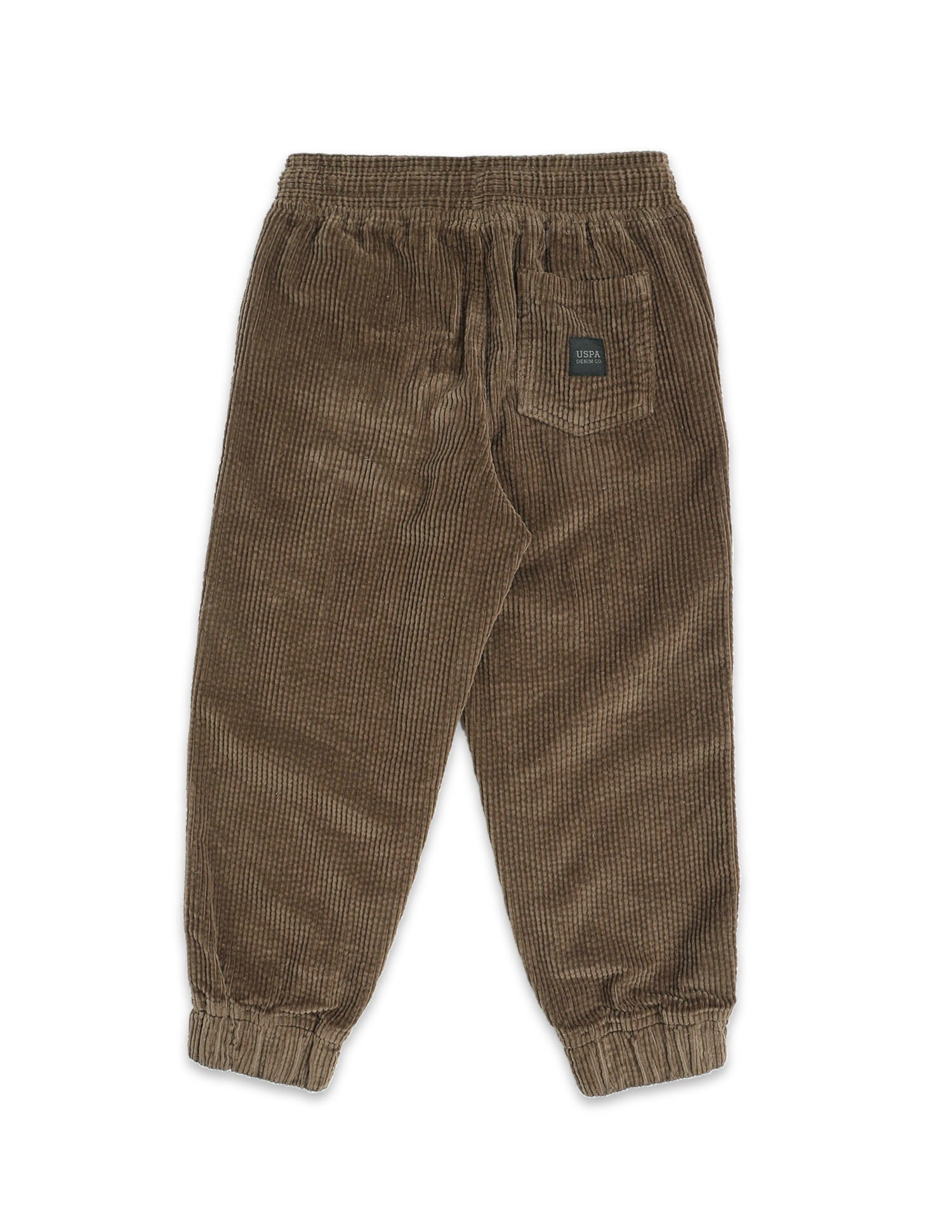 Boys Relaxed Fit Corduroy Joggers Brown - U.S. POLO ASSN. | Large