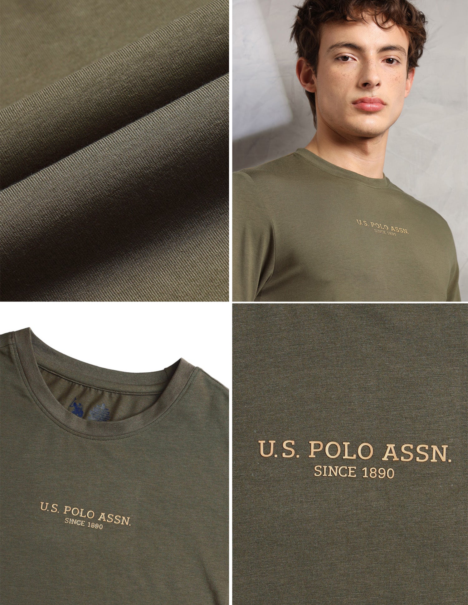 Brethable Full Sleeve PE006-PL Lounge T-Shirt - Pack Of 1 Ivy Green - U.S. Polo Assn. India | Large