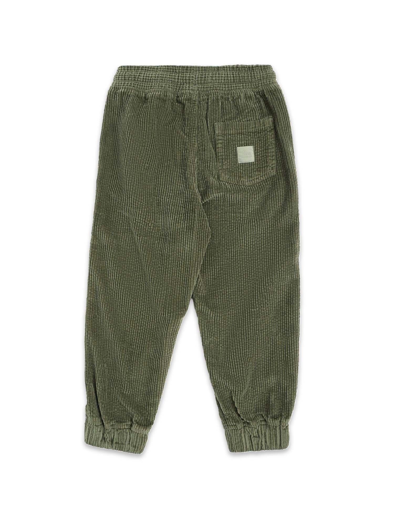 Boys Relaxed Fit Corduroy Joggers Olive - U.S. POLO ASSN. | Large