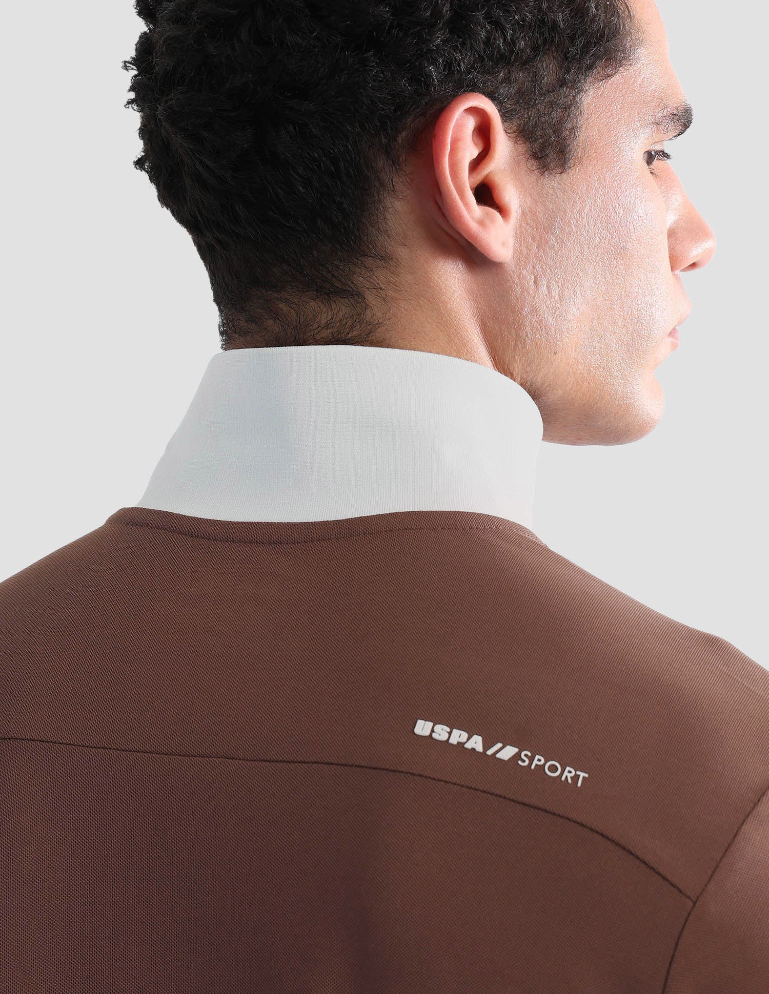 Solid Slim Fit Active Polo Shirt Brown - U.S. POLO ASSN. | Large