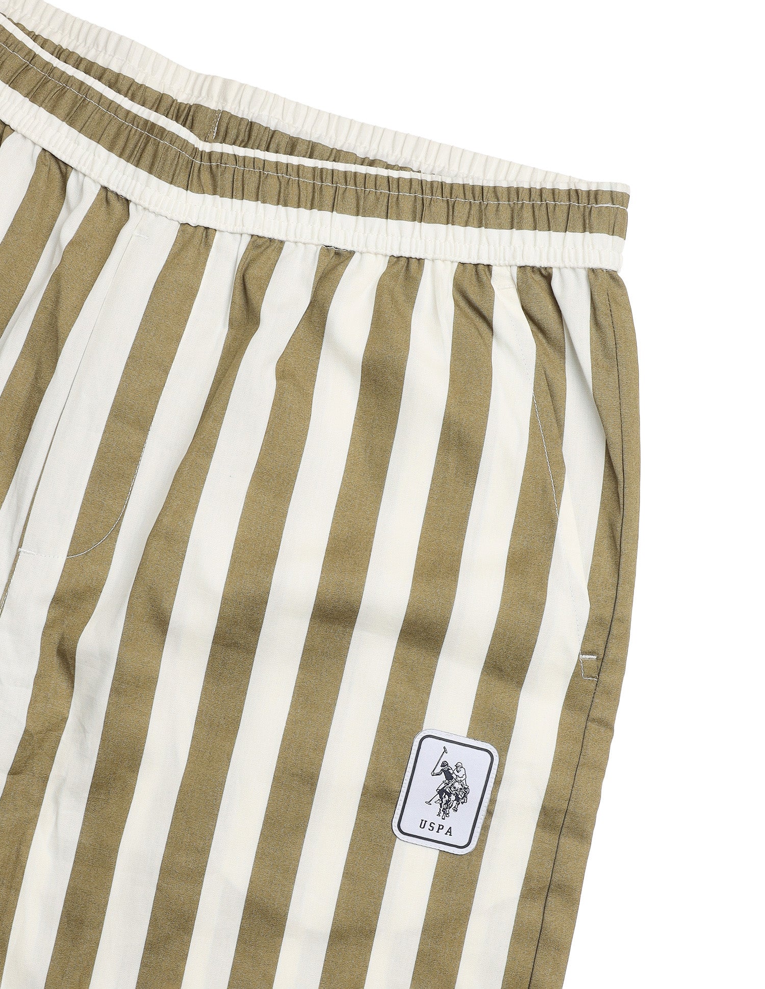 Vertical Striped Mid Rise OELP1 Lounge Pants Elmwood - U.S. Polo Assn. India | Large
