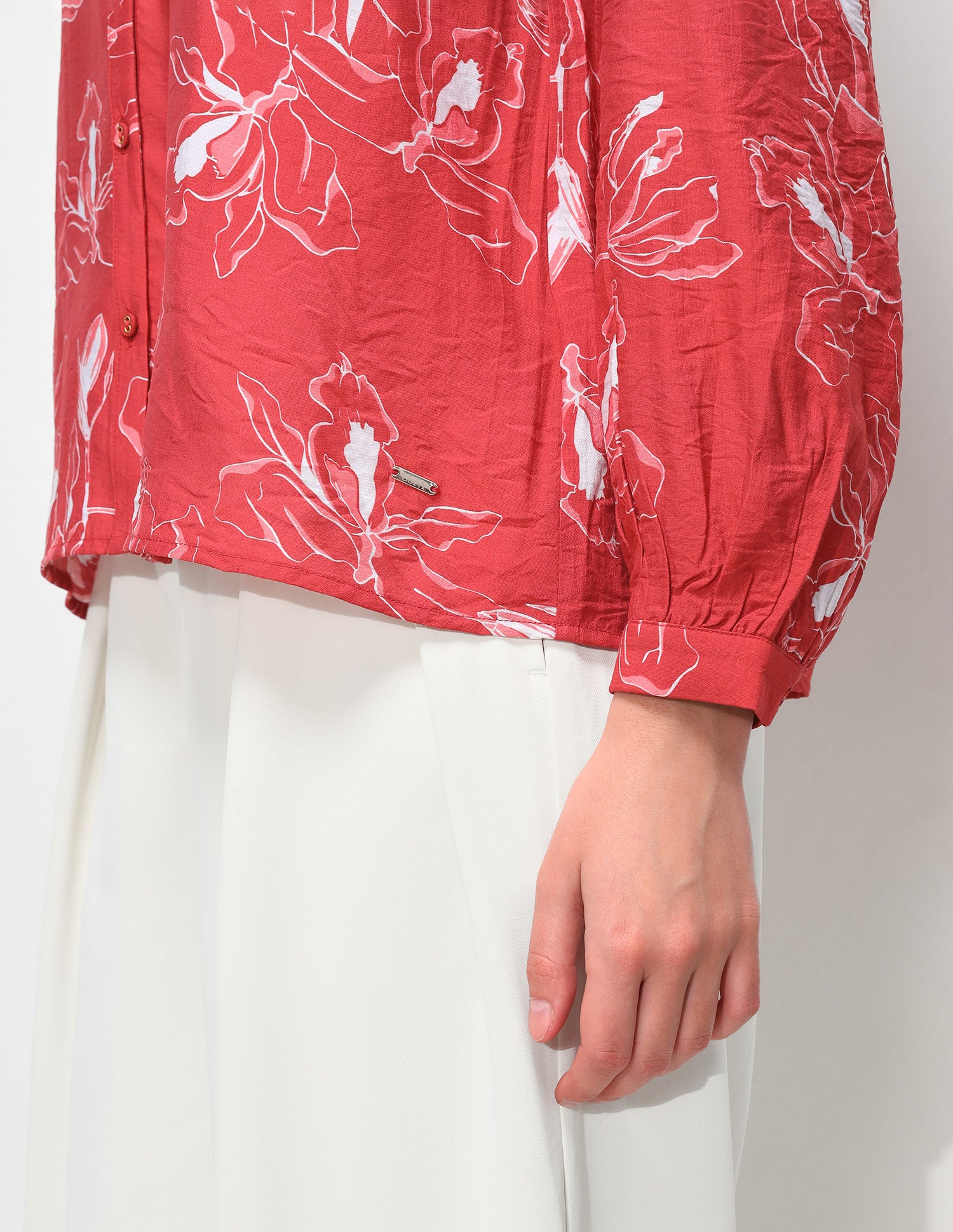 Floral Printed Relaxed Fit Top Red - U.S. Polo Assn. India | Large