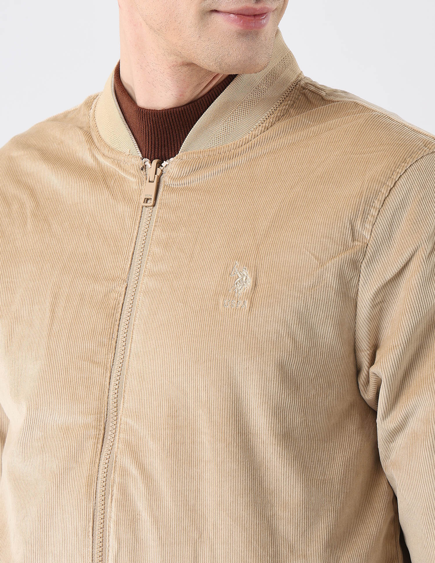 Solid Reversible Jacket Beige - U.S. Polo Assn. India | Large