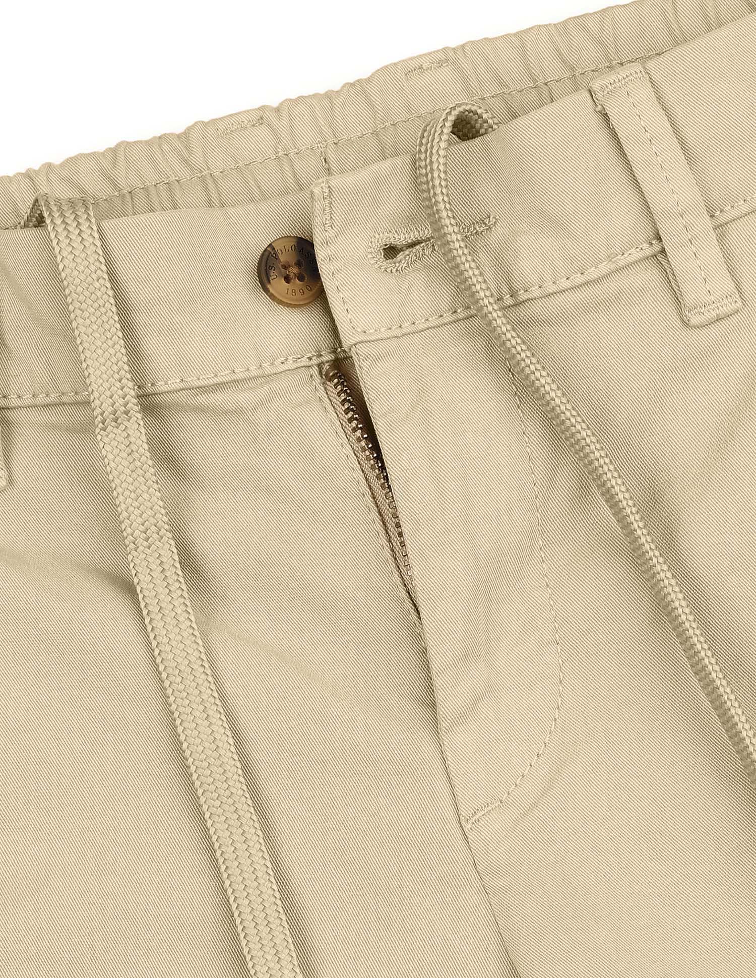 Boys Pure Cotton Twill Trousers Khaki - U.S. POLO ASSN. | Large