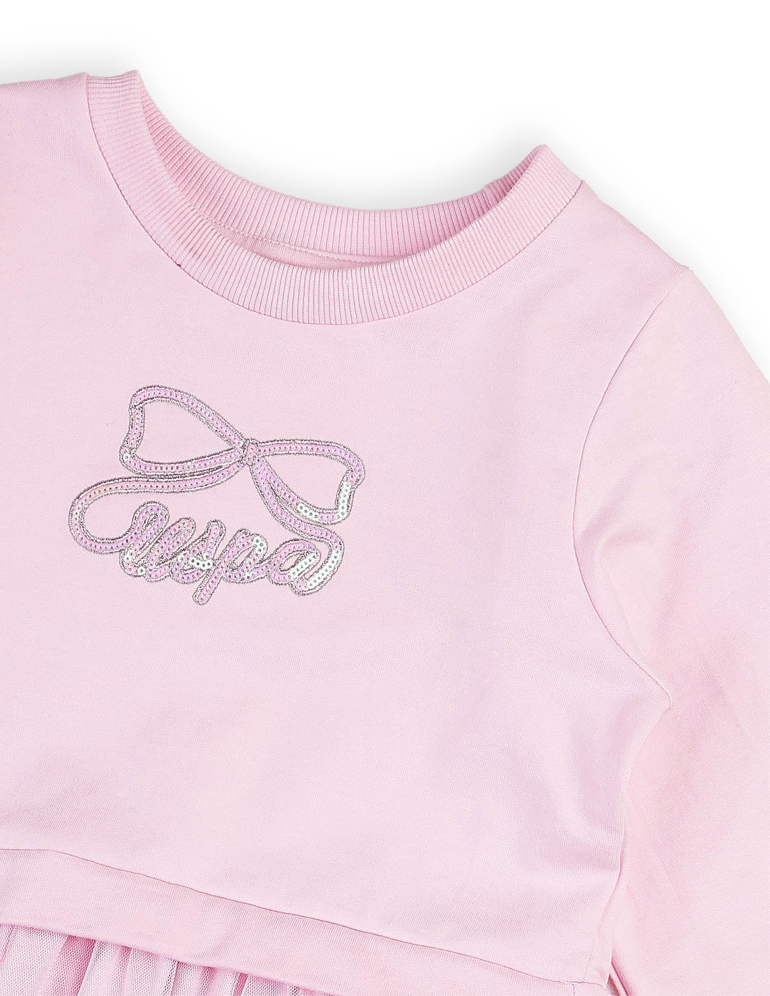 Girls Brand Embellished A-Line Dress Light Pink - U.S. POLO ASSN. | Large