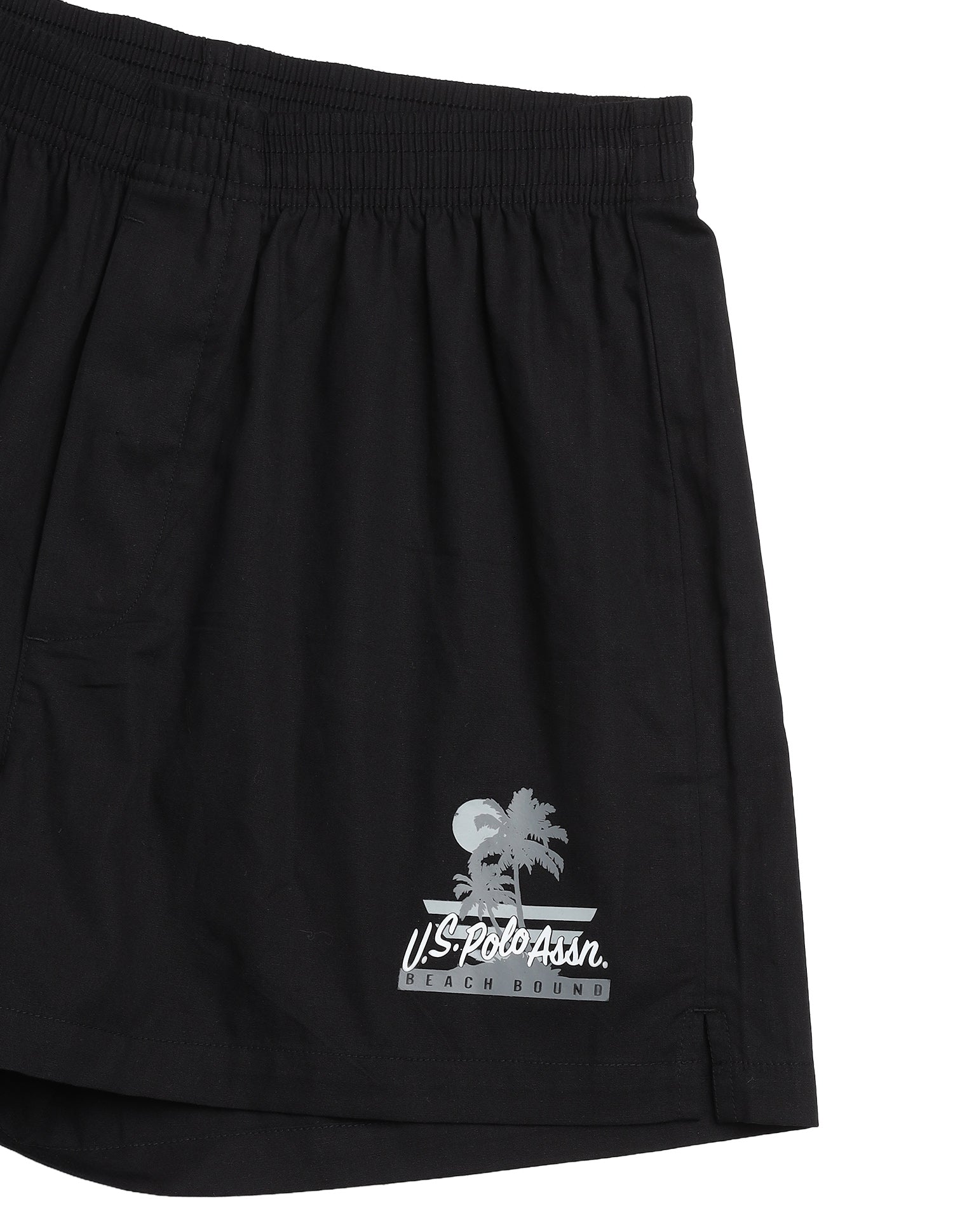 Pure Cotton Mid Rise OEX14 Boxers - Pack Of 1 Uspa Black - U.S. Polo Assn. India | Large
