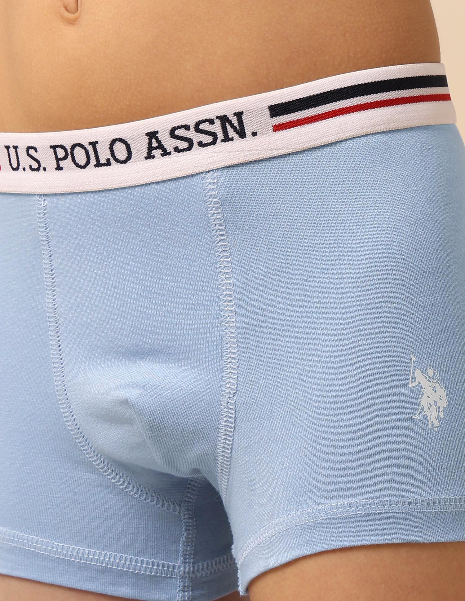 Boys Moisture Wicking Briefs - Pack Of 3 White/Navy/Power Blue - U.S. POLO ASSN. | Large