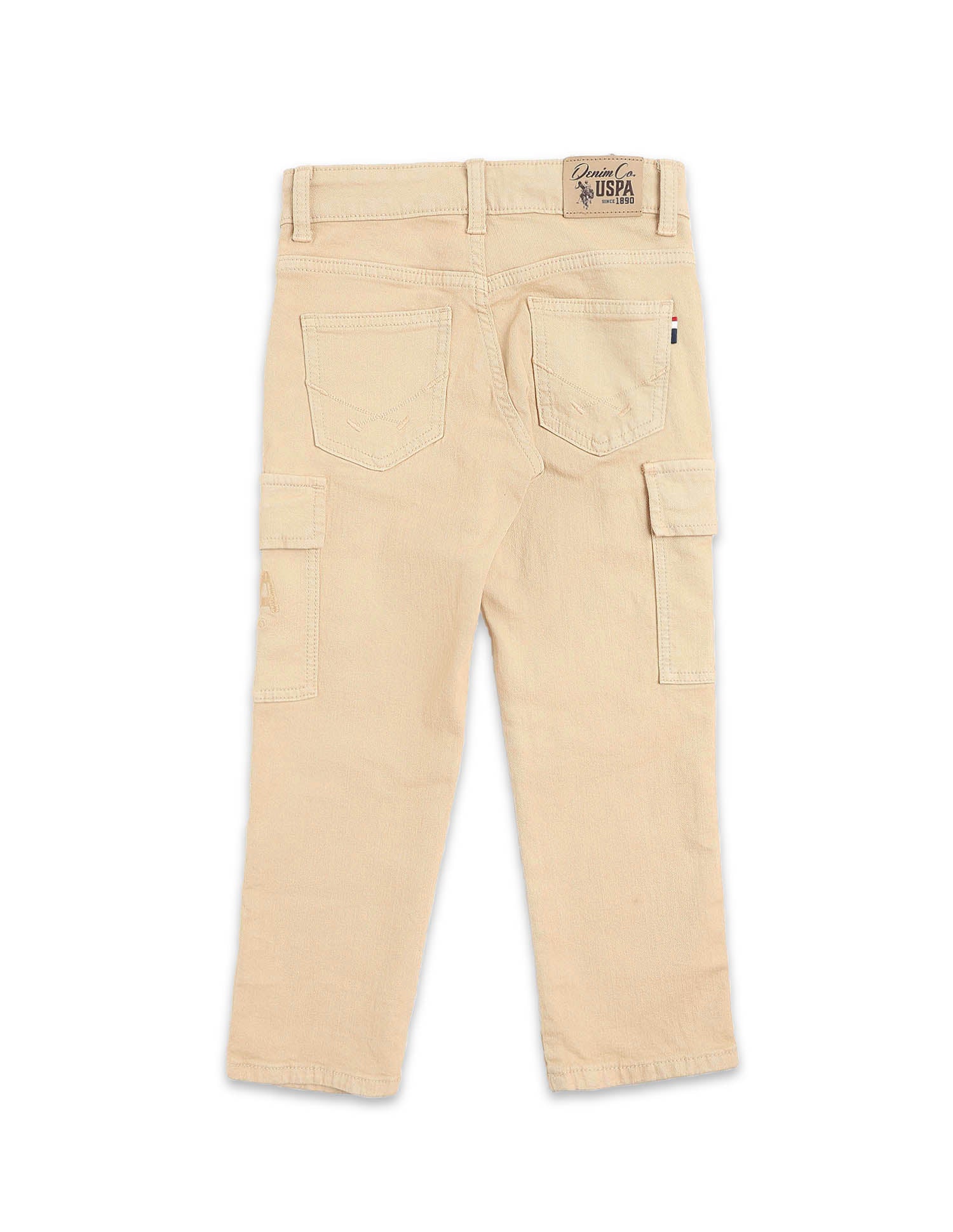 Boys Mid Rise Relaxed Fit Jeans Khaki - U.S. POLO ASSN. | Large