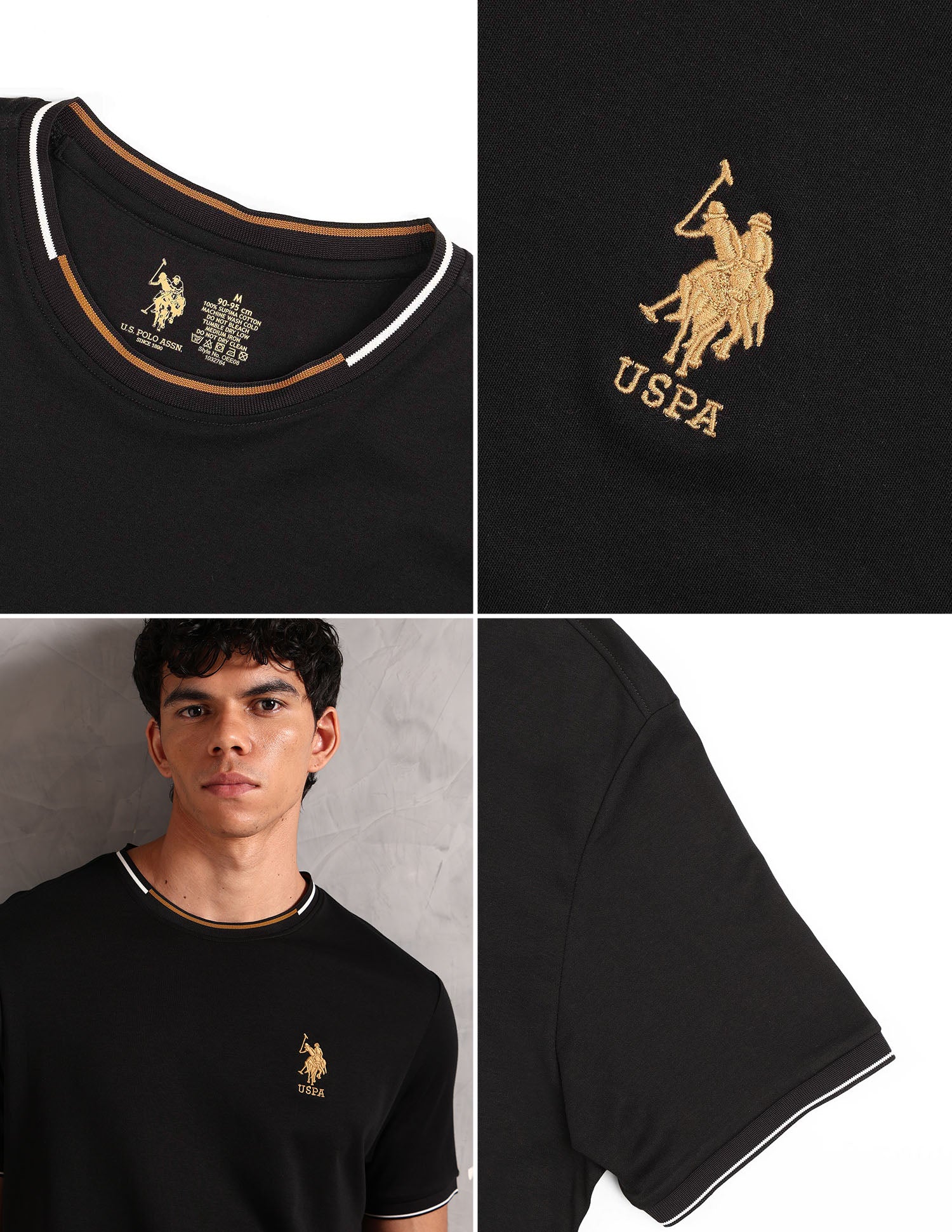 Crew Neck Comfort Fit OEE08 Lounge T-Shirt - Pack Of 1 Black - U.S. POLO ASSN. | Large