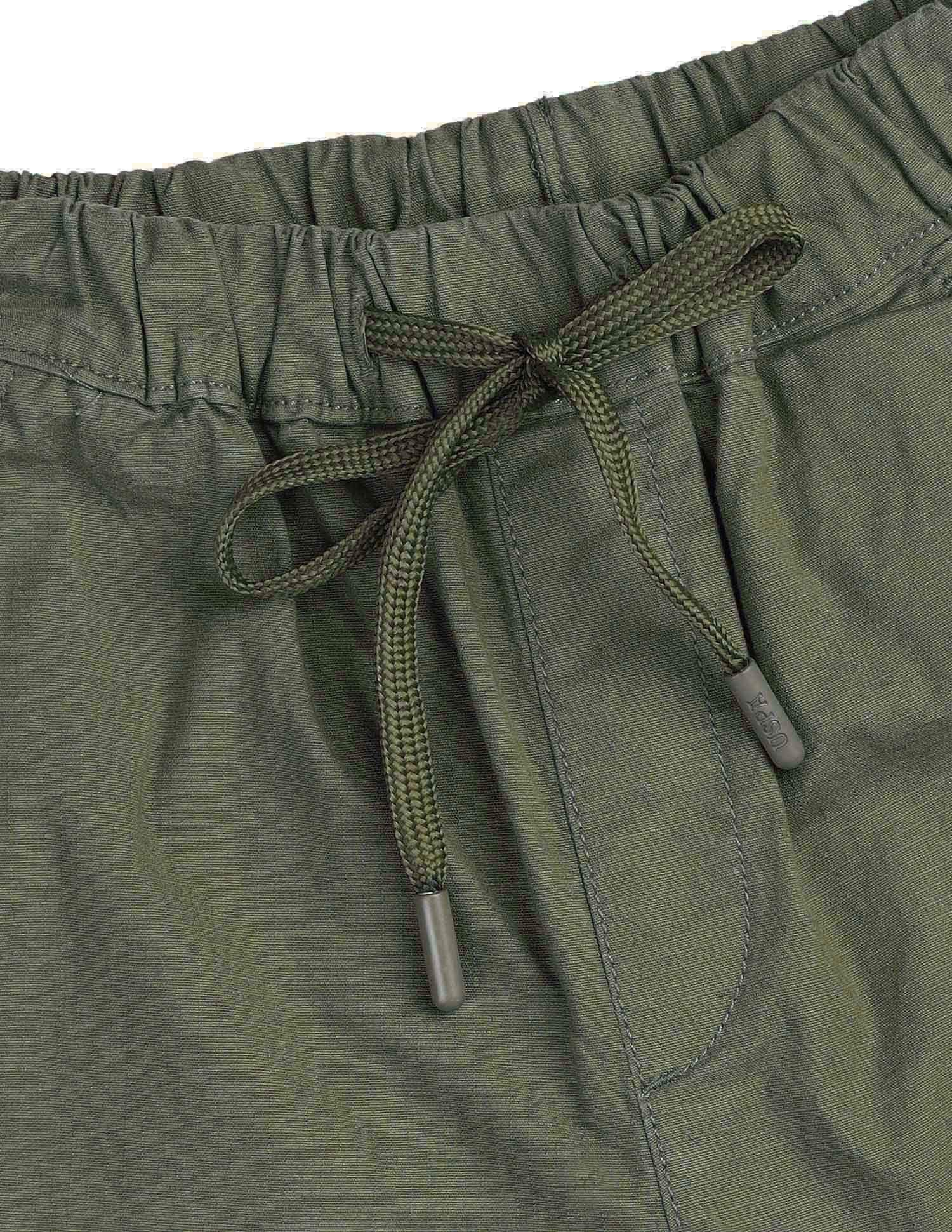 Boys Relaxed Fit Textured Cargo Shorts Green - U.S. POLO ASSN. | Large