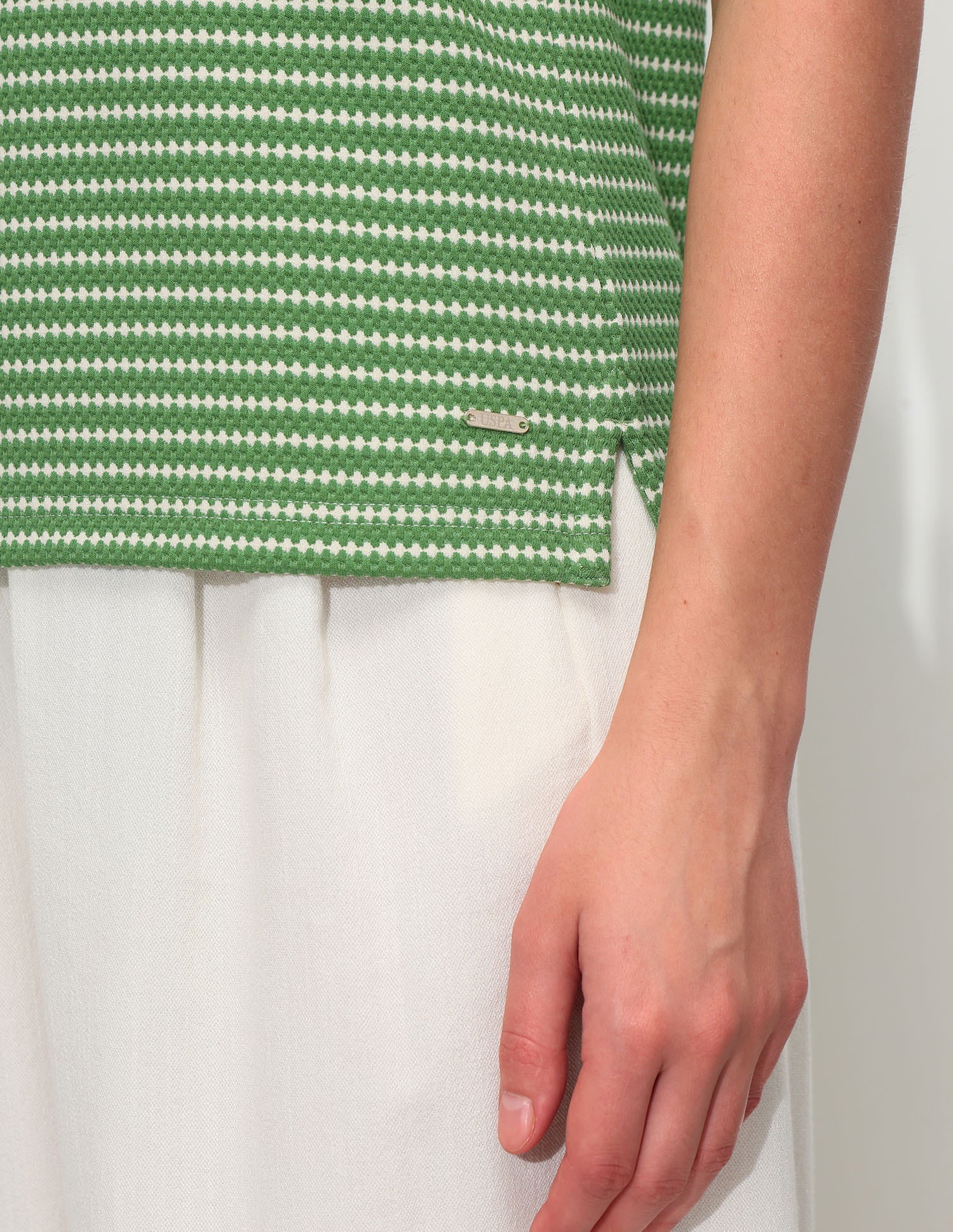 Textured Regular Fit Polo Shirt Green - U.S. Polo Assn. India | Large