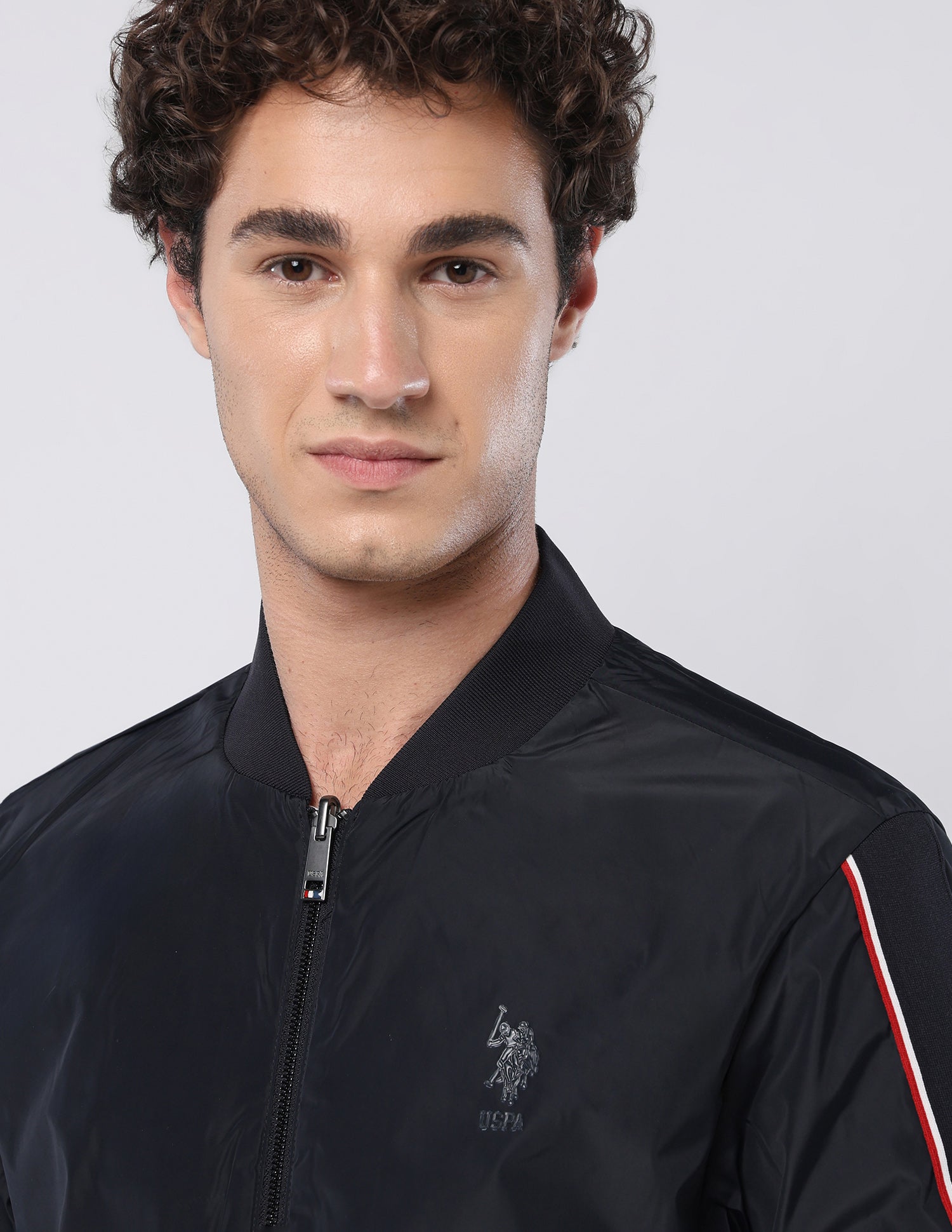 Vertical Striped Bomber Jacket Navy - U.S. Polo Assn. India | Large