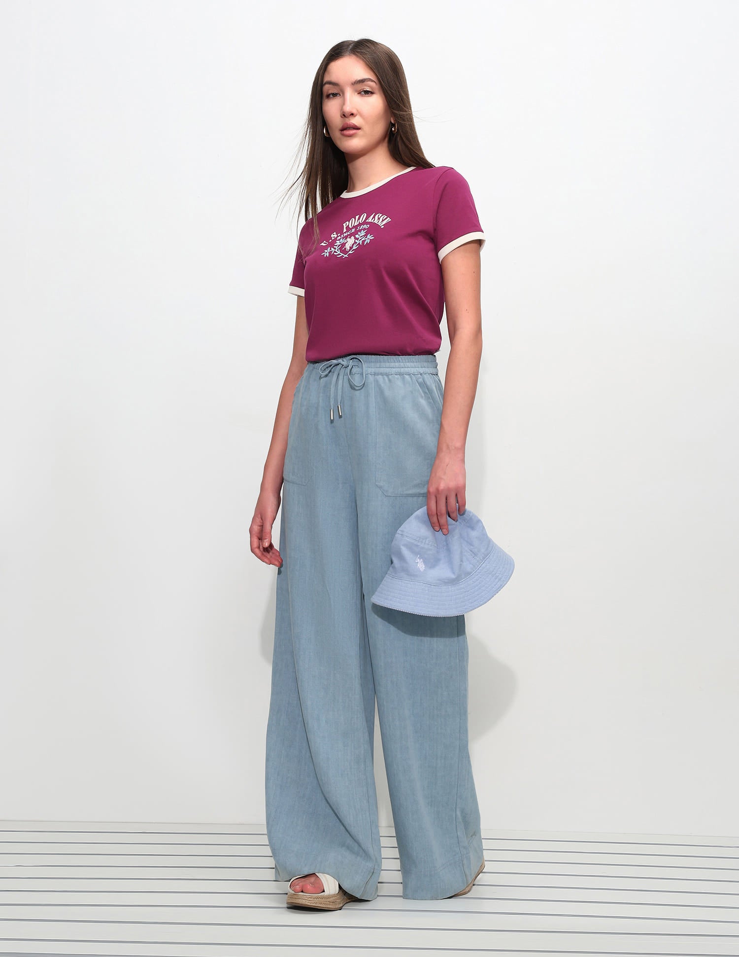 Regular Fit Brand Printed T-Shirt Wine - U.S. Polo Assn. India | Large