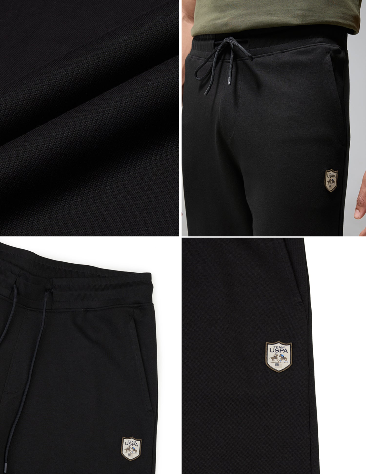 Comfort Fit Heavyweight Fleece OJ011 Joggers Black - U.S. Polo Assn. India | Large