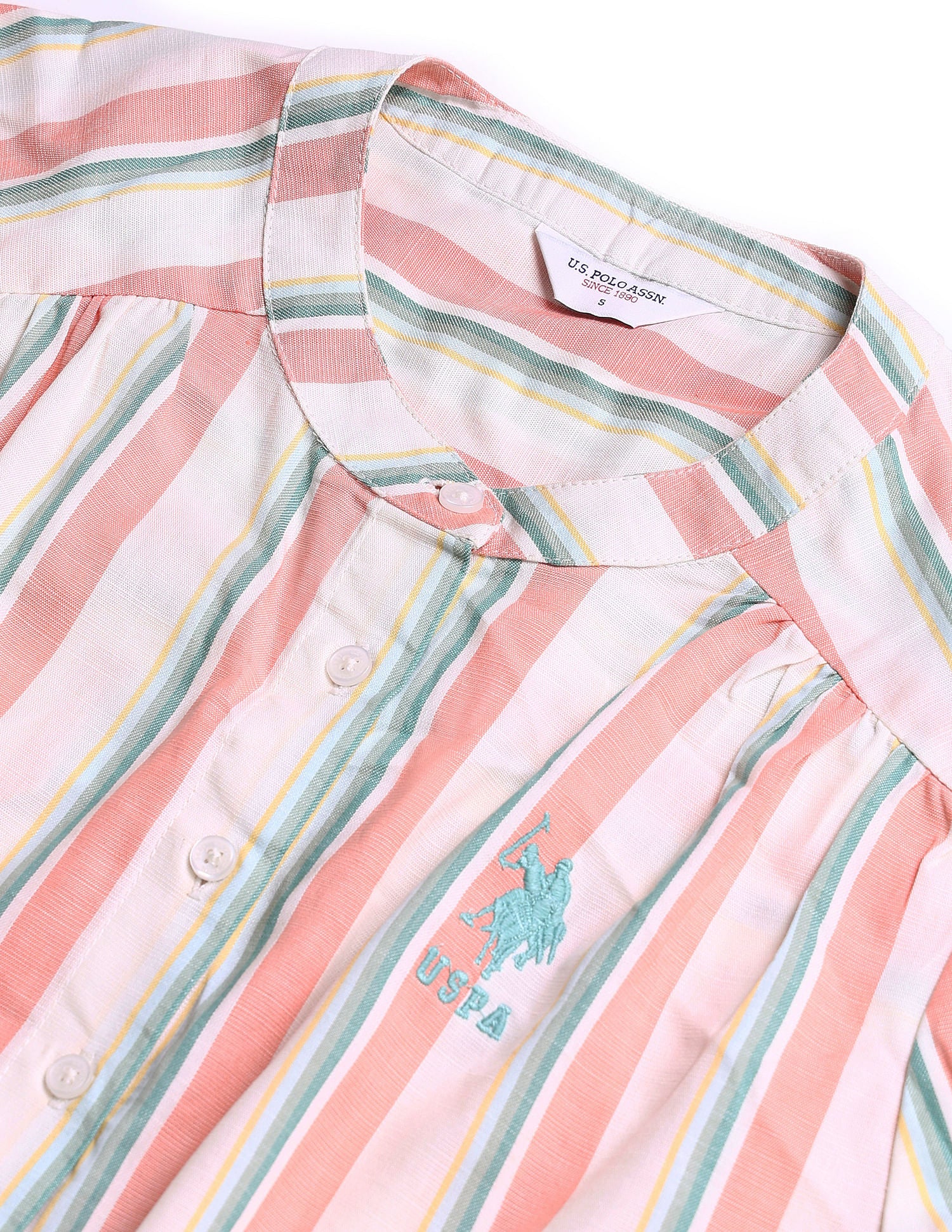 Vertical Stripe Loose Fit Top White - U.S. POLO ASSN. | Large