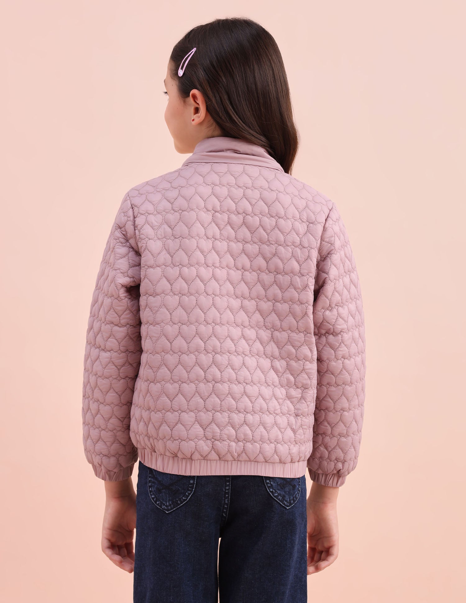 Heart Quilted Regular Fit Jacket Blush - U.S. POLO ASSN. | Large