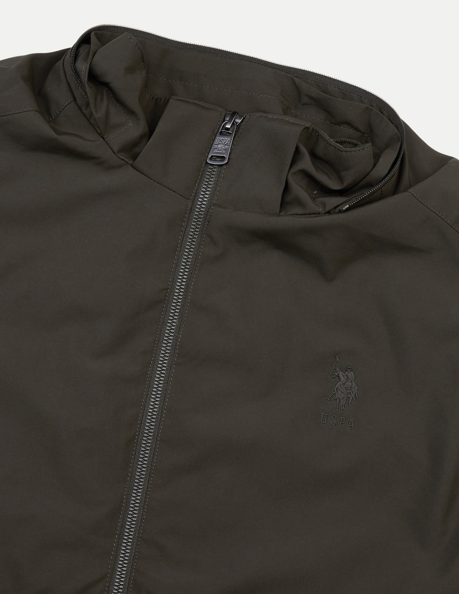 Solid Regular Fit Jacket Olive - U.S. Polo Assn. India | Large