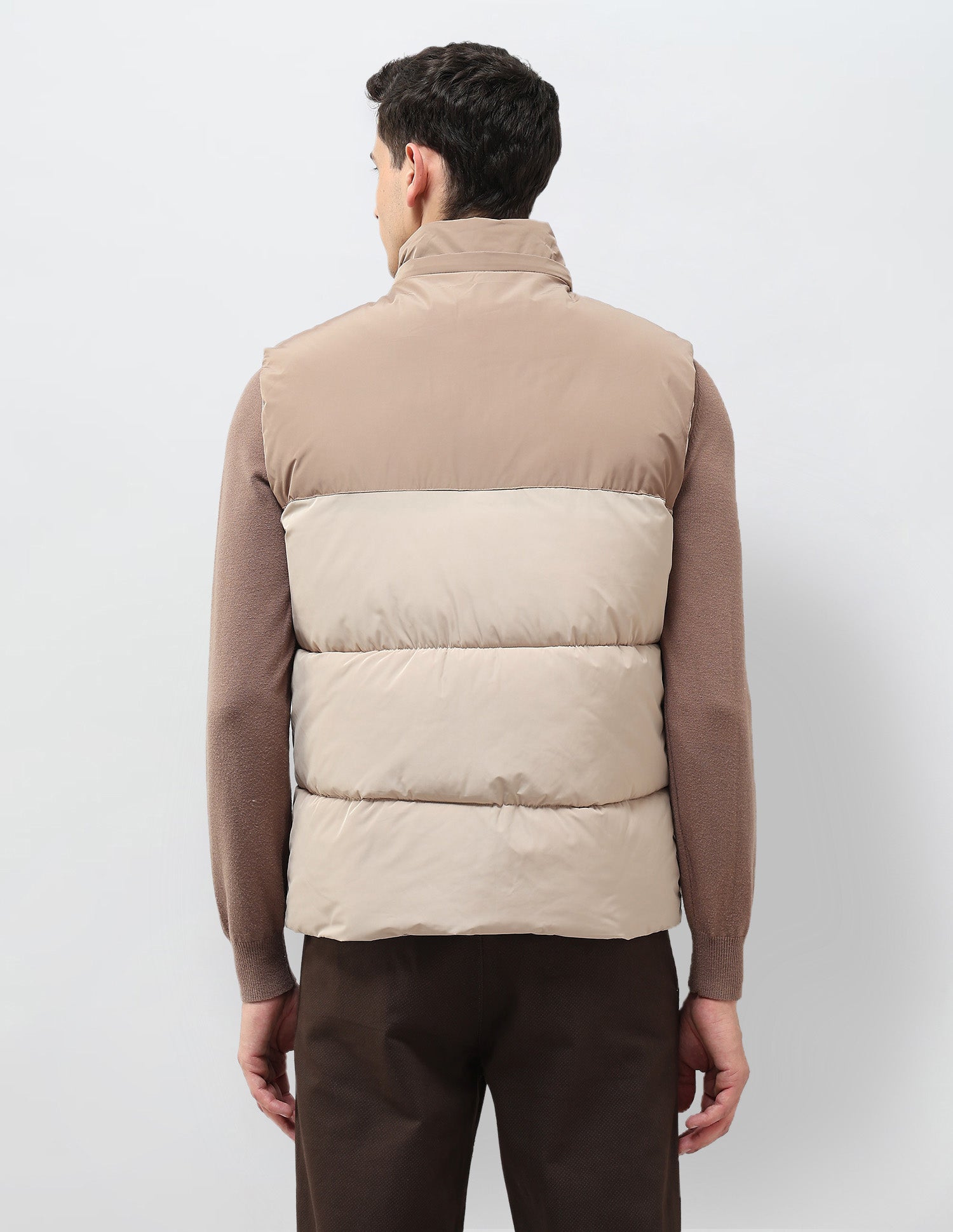 Detachable Hood Colour Blocked Jacket Beige - U.S. POLO ASSN. | Large