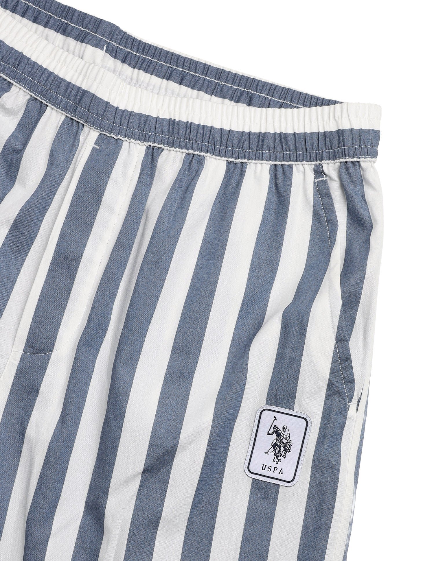 Vertical Striped Mid Rise OELP1 Lounge Pants Flint Stone - U.S. Polo Assn. India | Large
