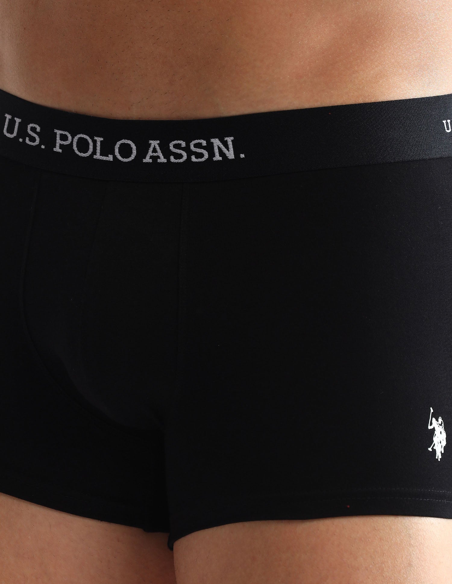 Anti Microbial Solid OET13 Trunks - Pack Of 3 Black, Navy and Burgandy - U.S. POLO ASSN. | Large