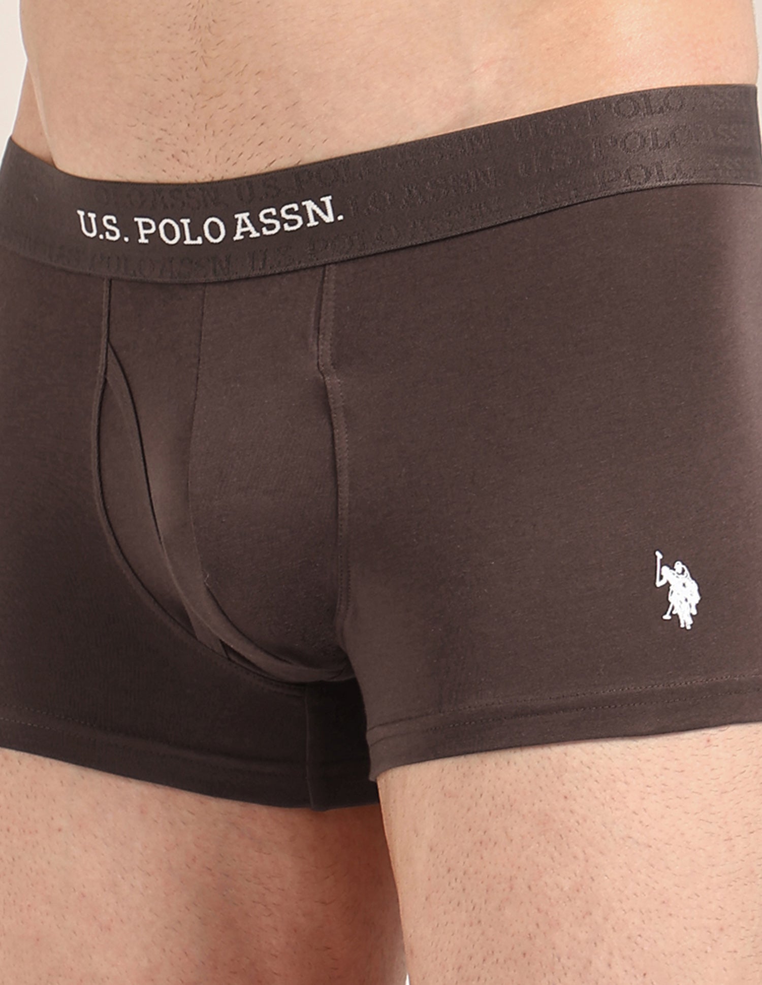 Cotton Stretch Antimicrobial OET21 Trunk - Pack Of 2 Oatmeal/Mulch - U.S. Polo Assn. India | Large