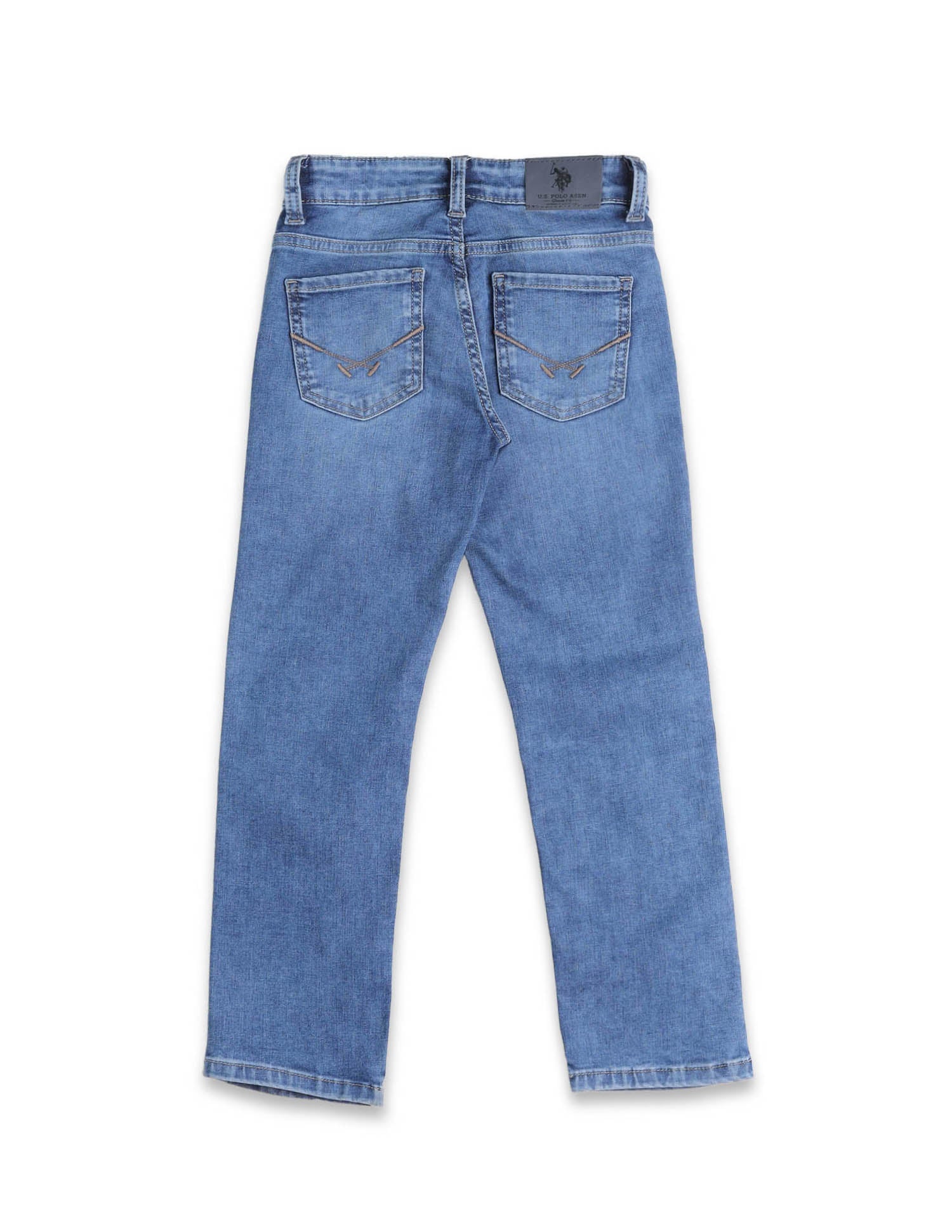 Boys Whiskered Relaxed Fit Jeans Light Indigo - U.S. POLO ASSN. | Large