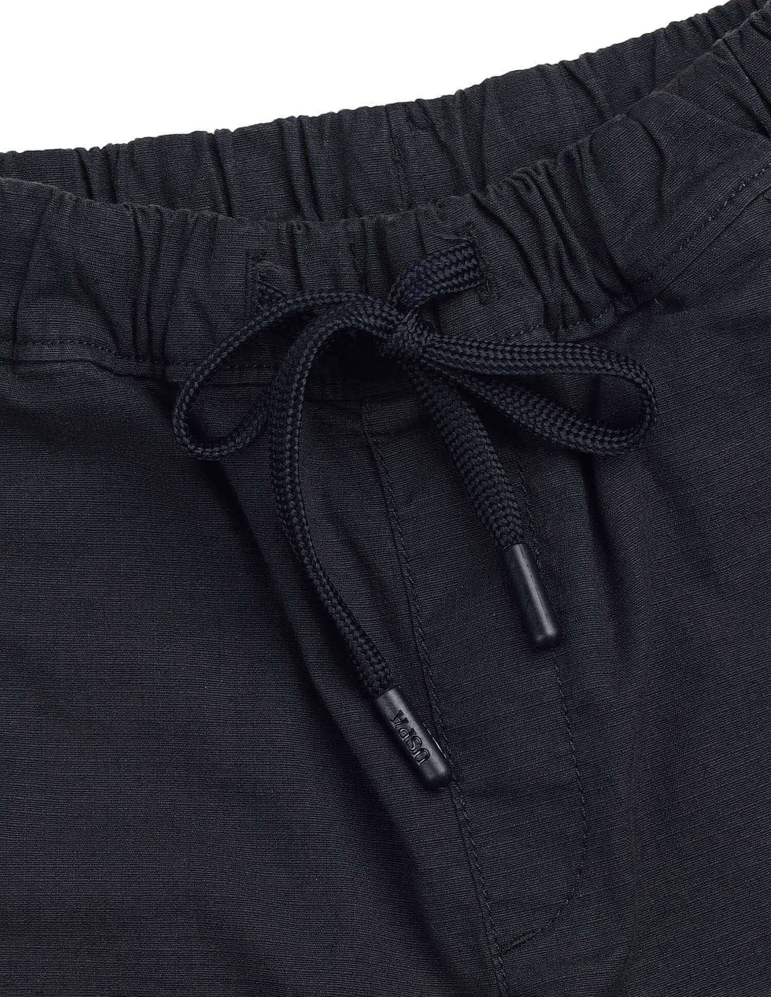 Boys Relaxed Fit Textured Cargo Shorts Navy - U.S. POLO ASSN. | Large