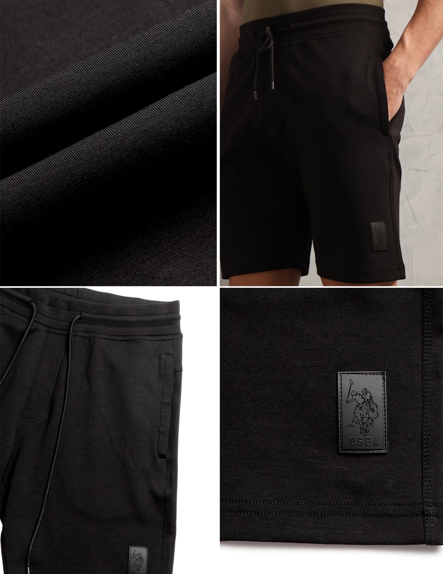 Mid Rise Comfort Fit PS003-PL Lounge Shorts - Pack Of 1 Black - U.S. Polo Assn. India | Large