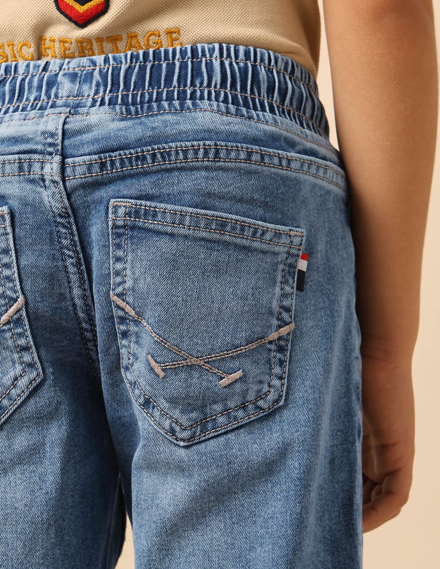 Boys Stone Washed Relaxed Fit Jeans Light Blue - U.S. POLO ASSN. | Large