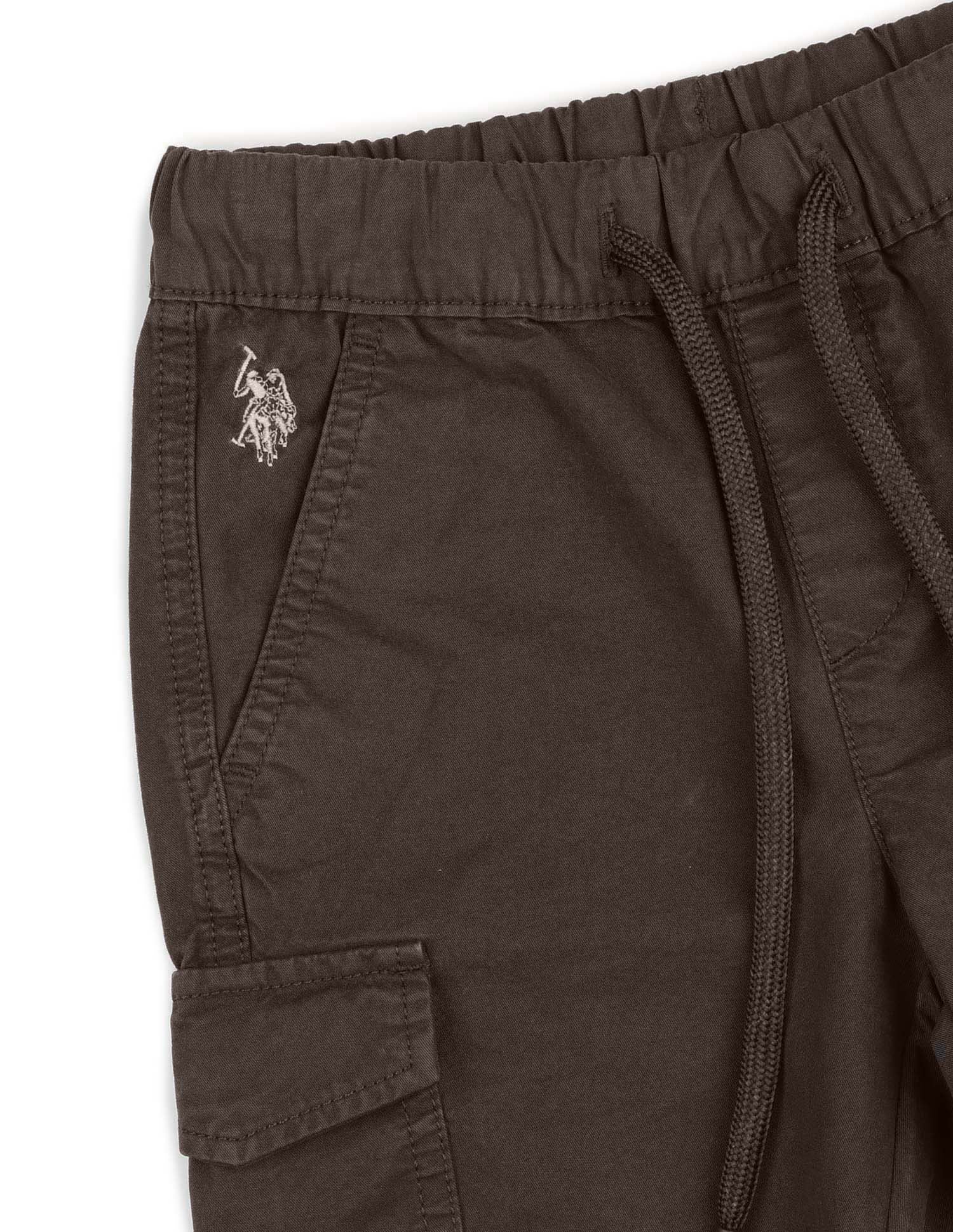 Boys Twill Cargo Shorts Brown - U.S. POLO ASSN. | Large