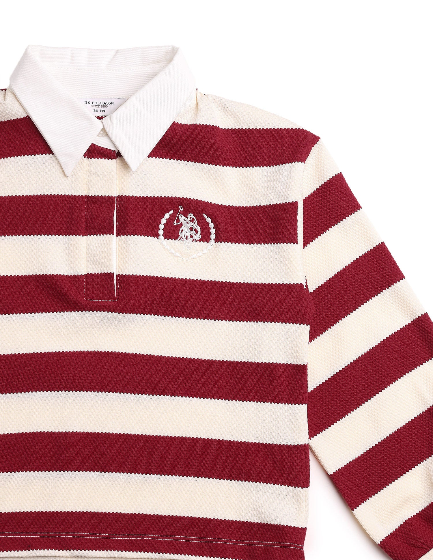 Girls Horizontal Striped Patterned Knit Top Red - U.S. POLO ASSN. | Large
